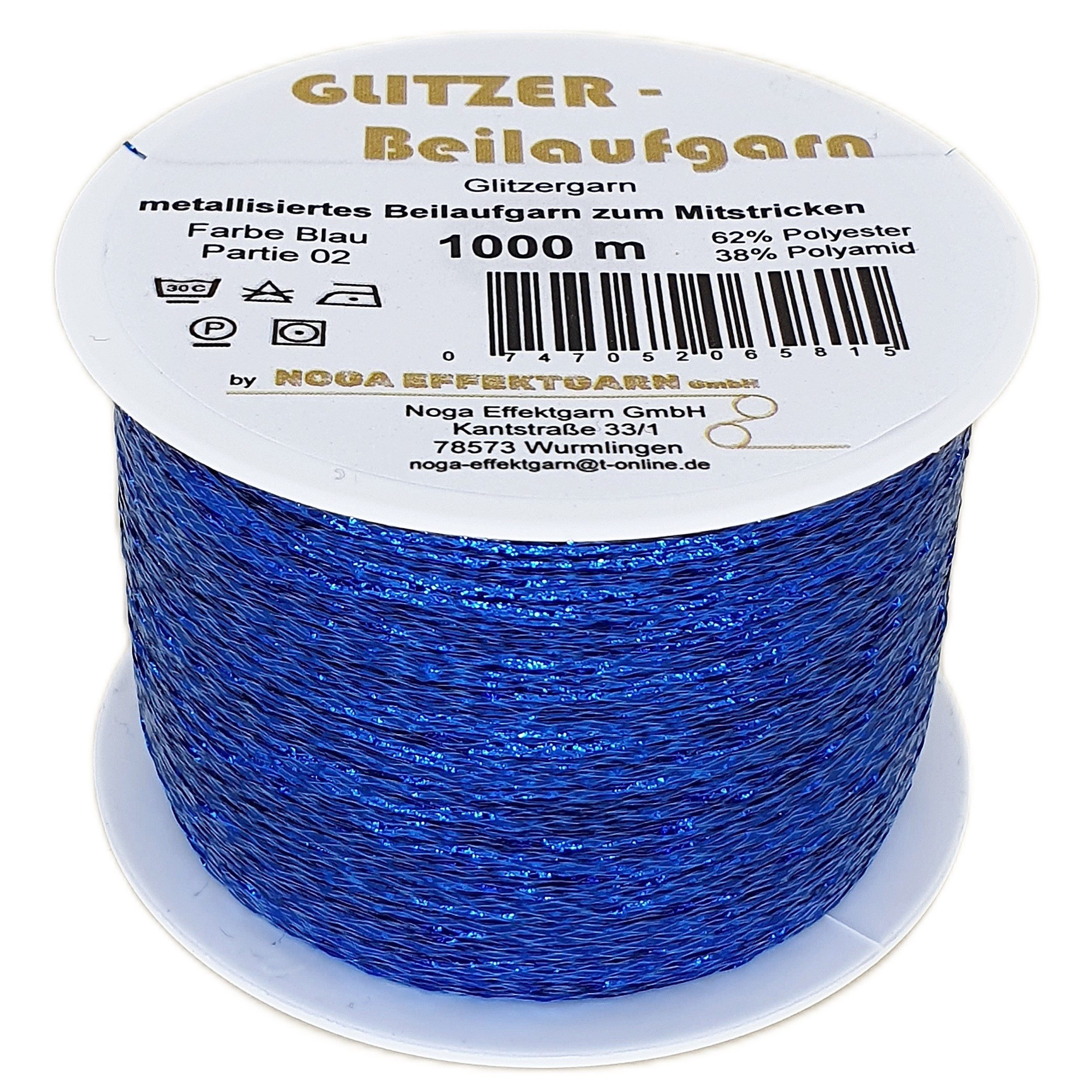 NOGA EFFEKTGARN GmbH Glitzer Beilaufgarn auf 1000 Meter Spule Effektgarn
