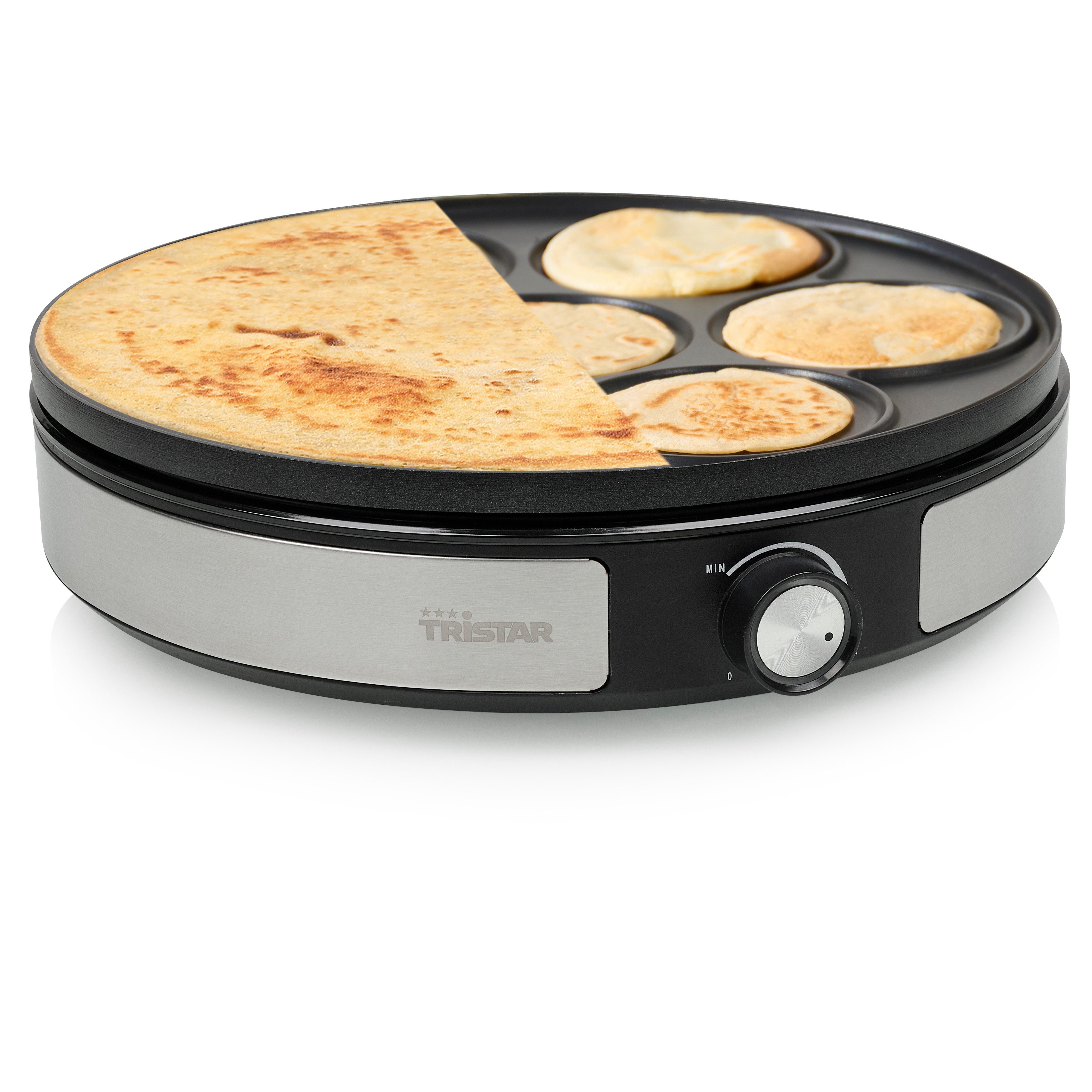 Tristar 2-in-1-Crêpesmaker BP-2639, 1500 W, Ø 33 cm, 2-in-1 Crêpe-Maker mit wendbarer Platte, BPA-frei & PFAS-frei