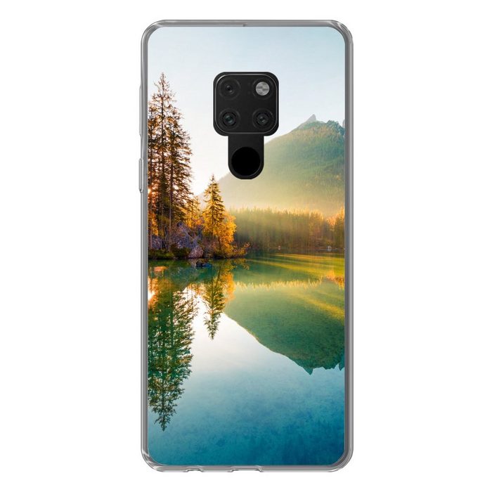 MuchoWow Handyhülle See - Wald - Berge - Natur - Sonne - Landschaft Phone Case Handyhülle Huawei Mate 20 Silikon Schutzhülle