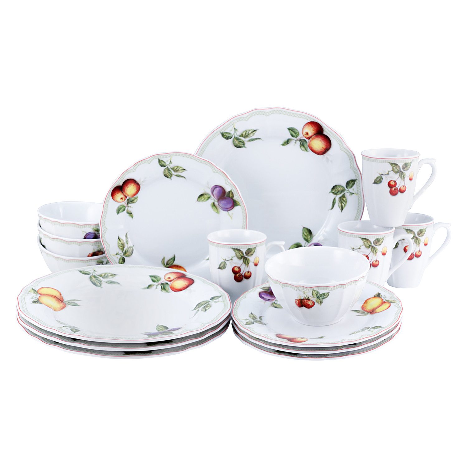 CreaTable Kombiservice (16-tlg), 4 Personen, Porzellan