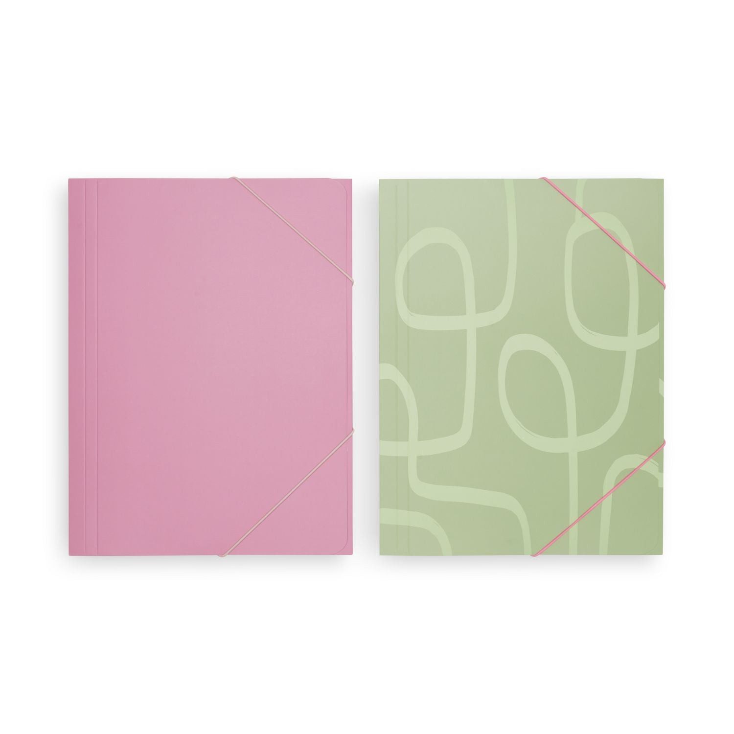 Schreibmappe Sammelmappe 2er Set, Pink Matcha