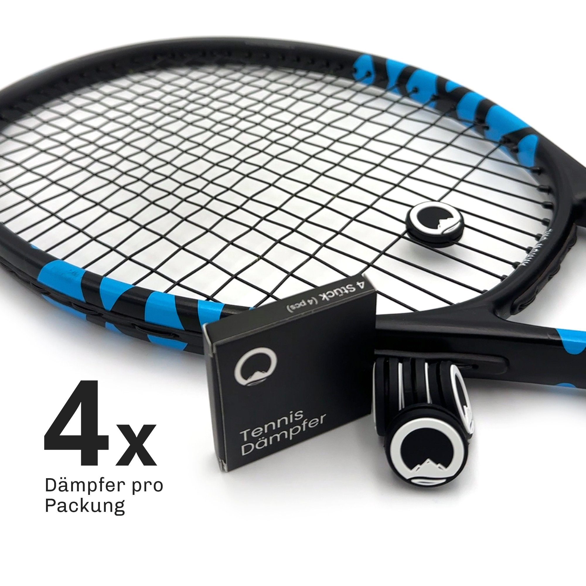 Otaro Tennisschläger Vibrationsdämpfer flacher Tennisdämpfer reduziert Schlagvibration, (die besten premium Tennisdämpfer, aus 100% recyceltem Silikon, Plastikfreie Verpackung, Deutsches StartUp), 100% aus recyceltem Performance Silikon