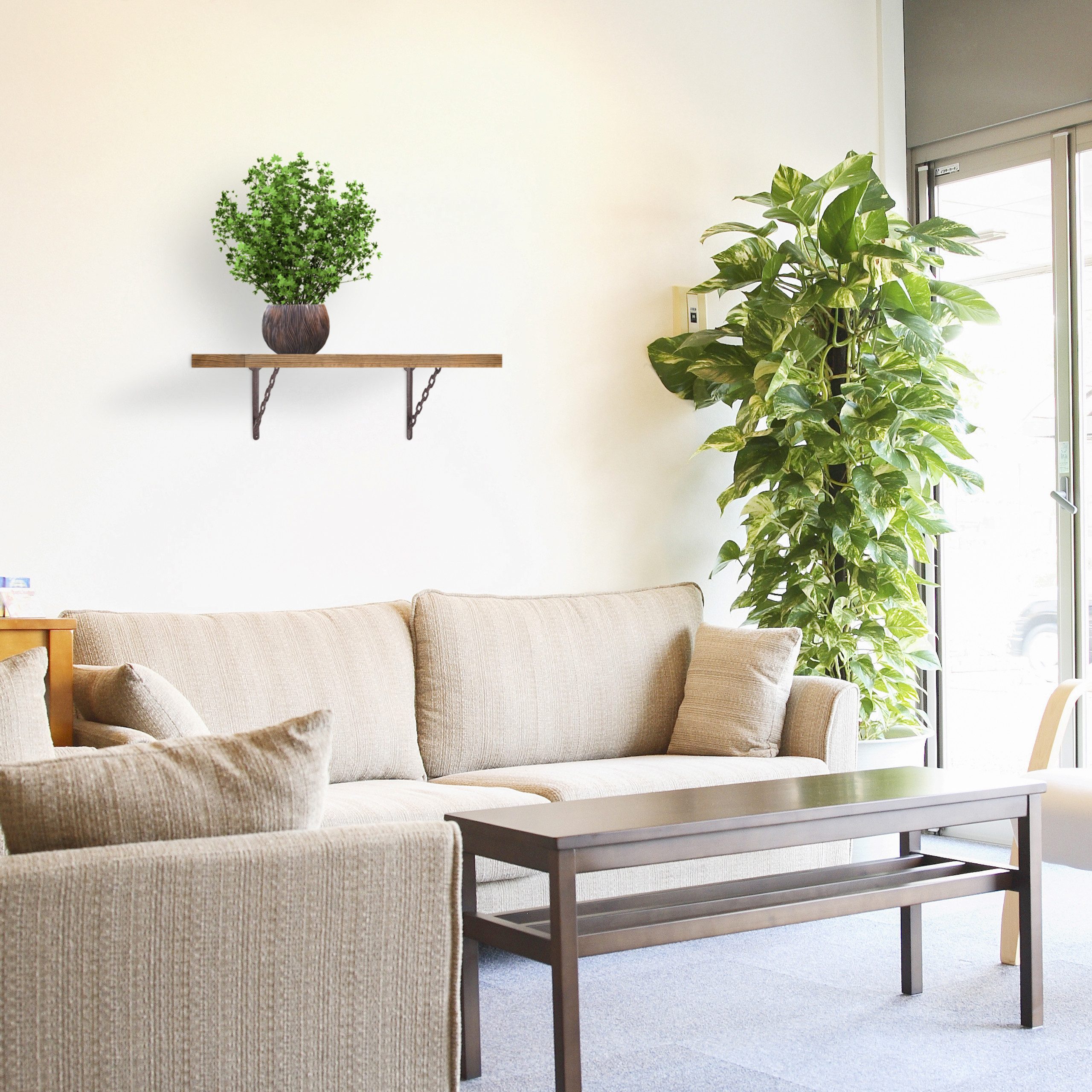 relaxdays Wandregalhalter Regalwinkel Gusseisen 2er Set Kette günstig online kaufen