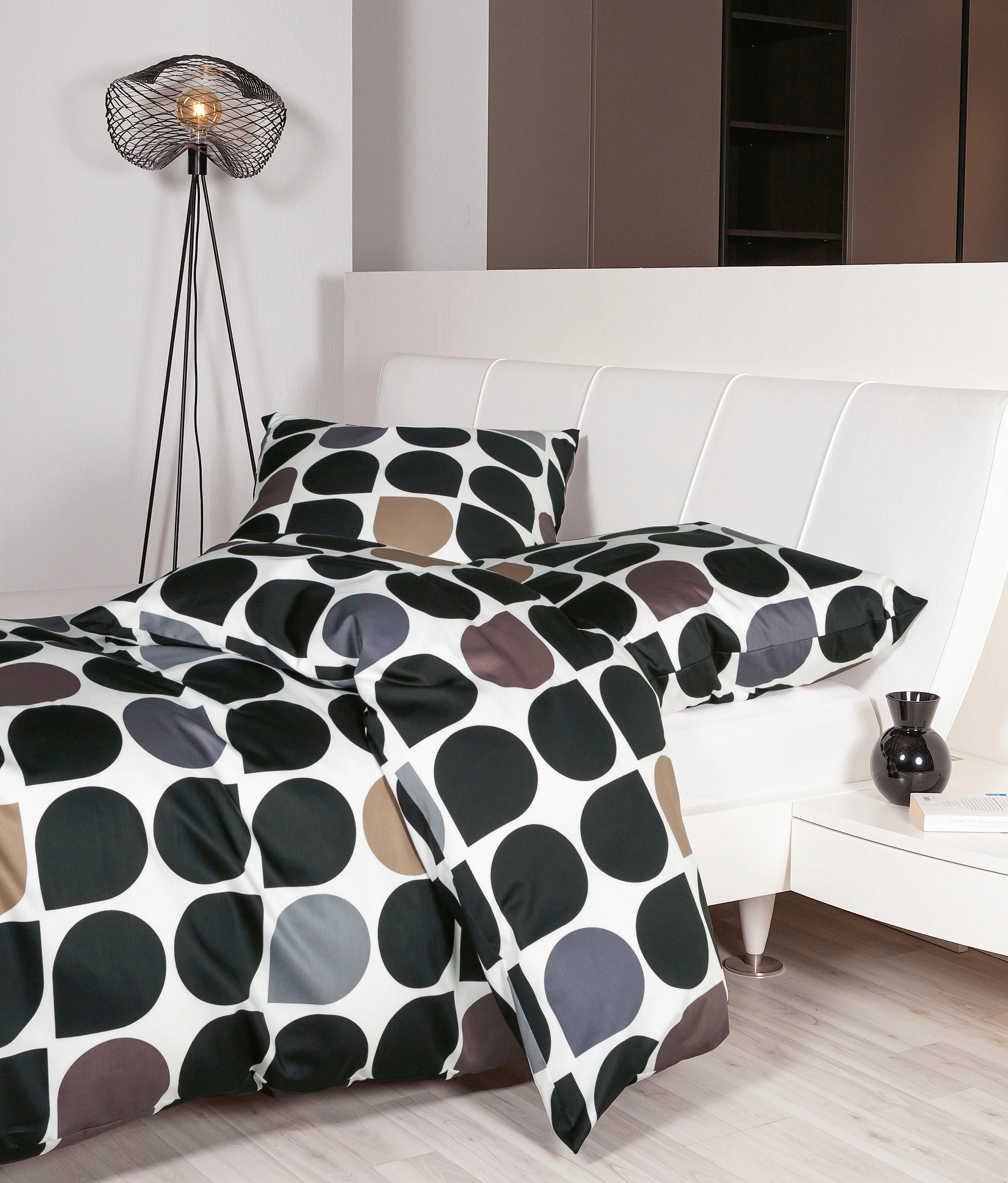 Janine Bettwäsche J. D.87093 02 200x220 2x80x80, Mako-Satin, mit Reißverschluss