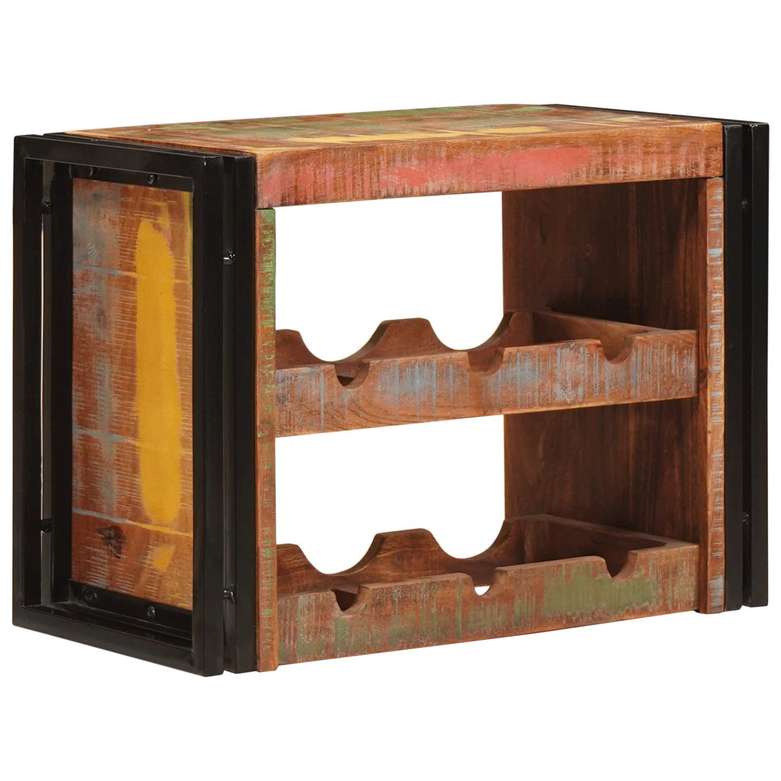vidaXL Weinregal Weinregal Braun 60 x 45 x 33 cm Massives Altholz, 1-tlg.