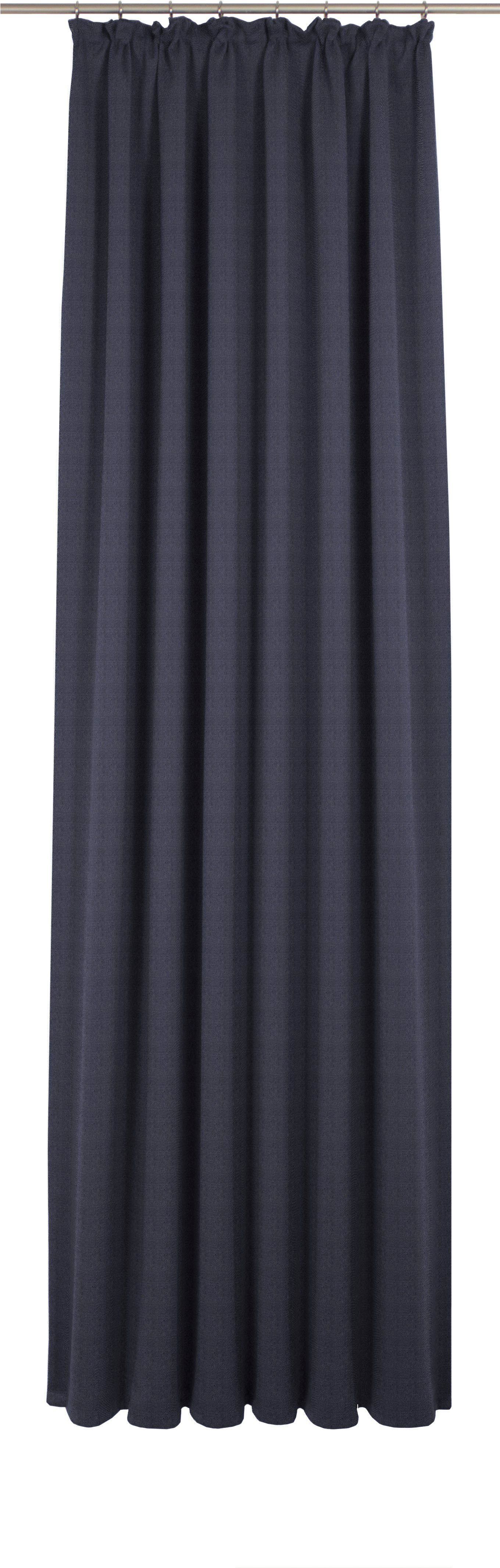 Vorhang Uni Collection, Wirth, Kräuselband (1 St), blickdicht, nach Maß dunkelblau | Fertiggardinen
