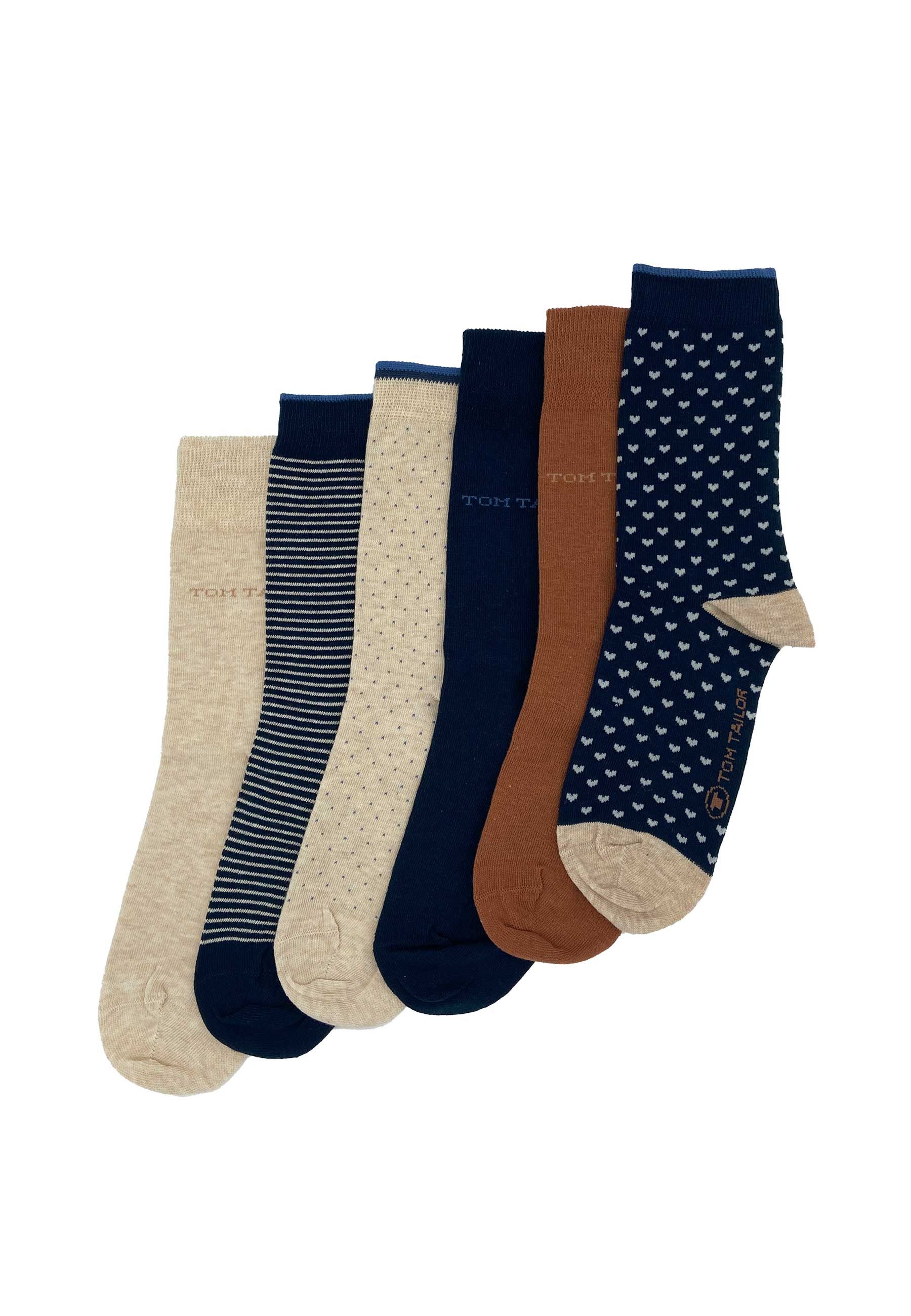 TOM TAILOR Носки TOM TAILOR Damensocken 6er Pack mehrfarbig verschiedene Designs TOM TAILOR Damensocken 6er Pack mehrfarbig verschiedene Designs