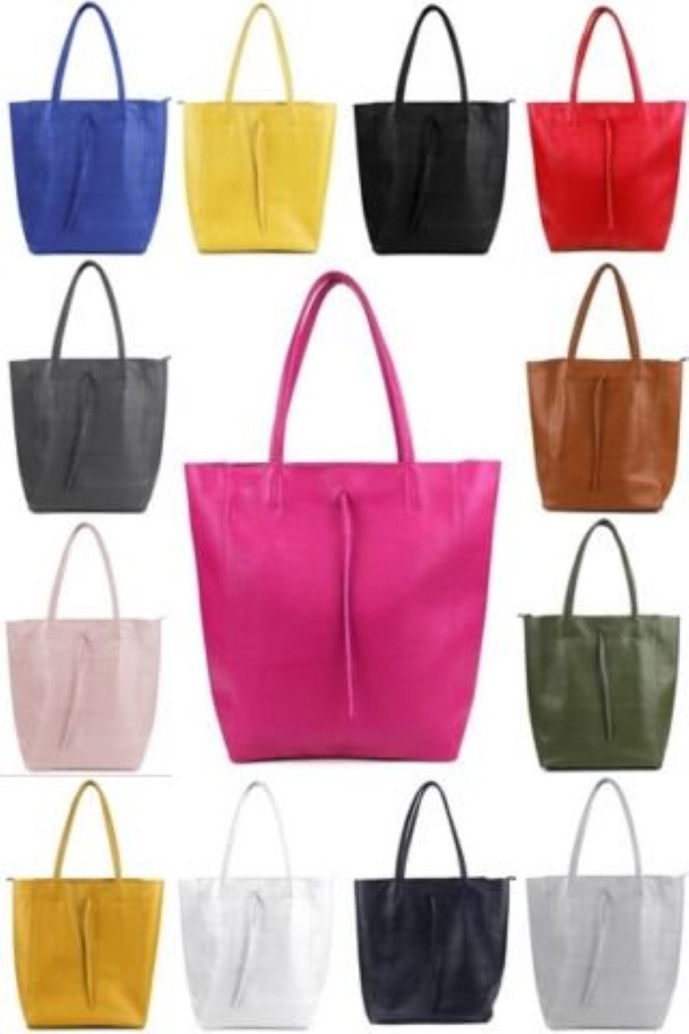 Sa-Lucca Schultertasche Damen echt Leder Shopper mit Reißverschluss in viel günstig online kaufen