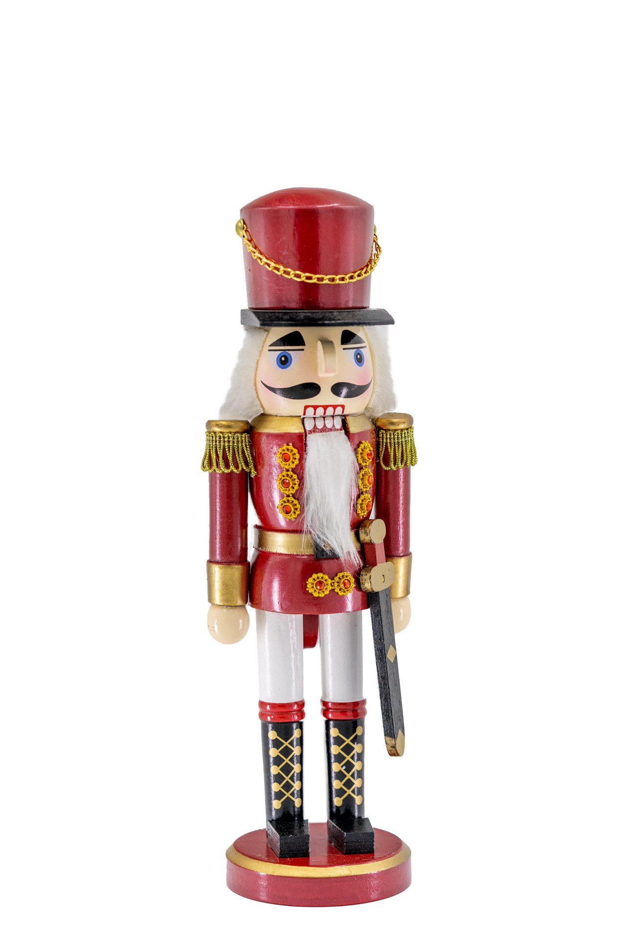 Kaladia Nussknacker Soldat in Rot - ca. 38 cm - als Dekoration für jeden Raum, nostalgische Dekofigur für Sammler, Winterfans und Festtagsbegeisterte