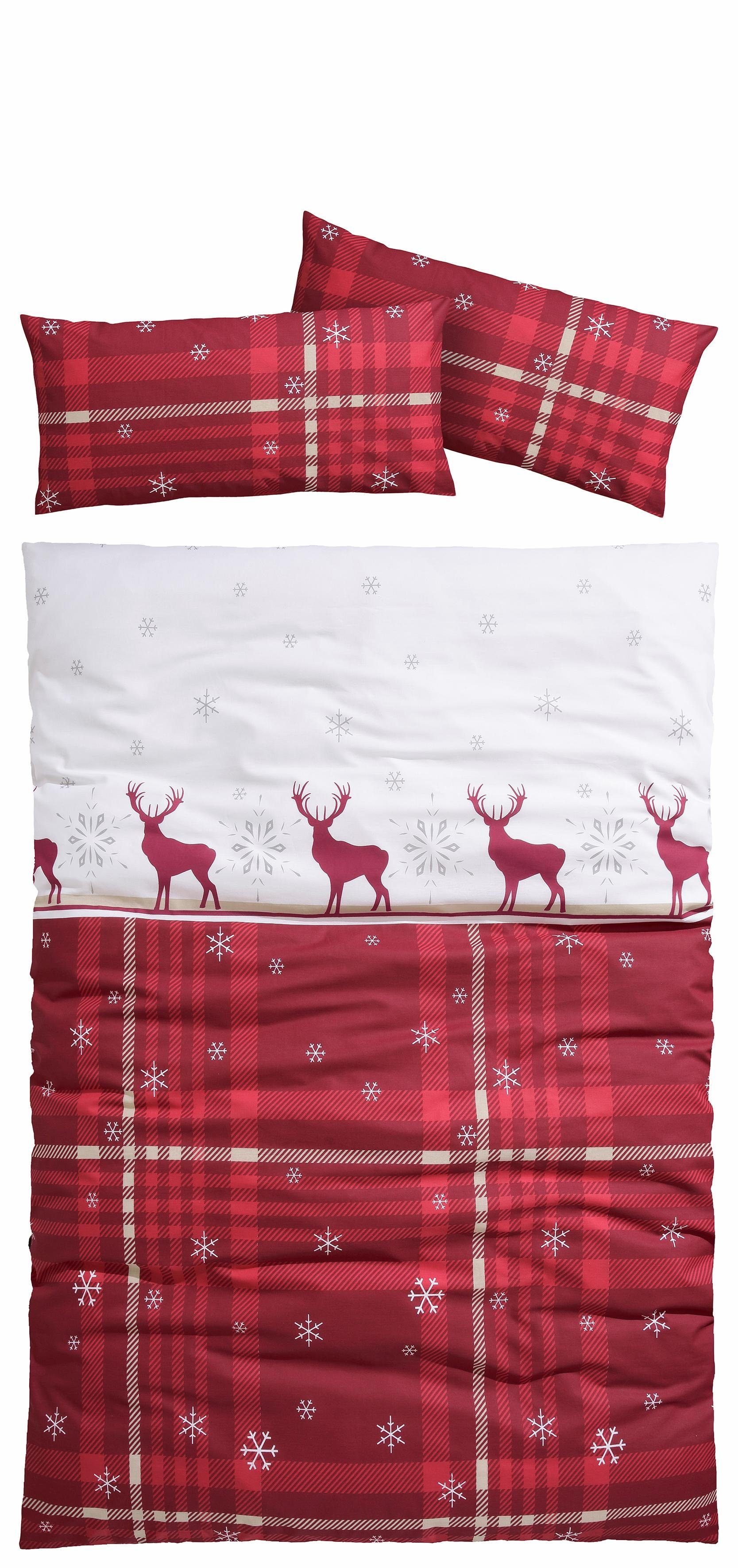 my home Bettwäsche Wenda, Biber, 2 günstig online kaufen