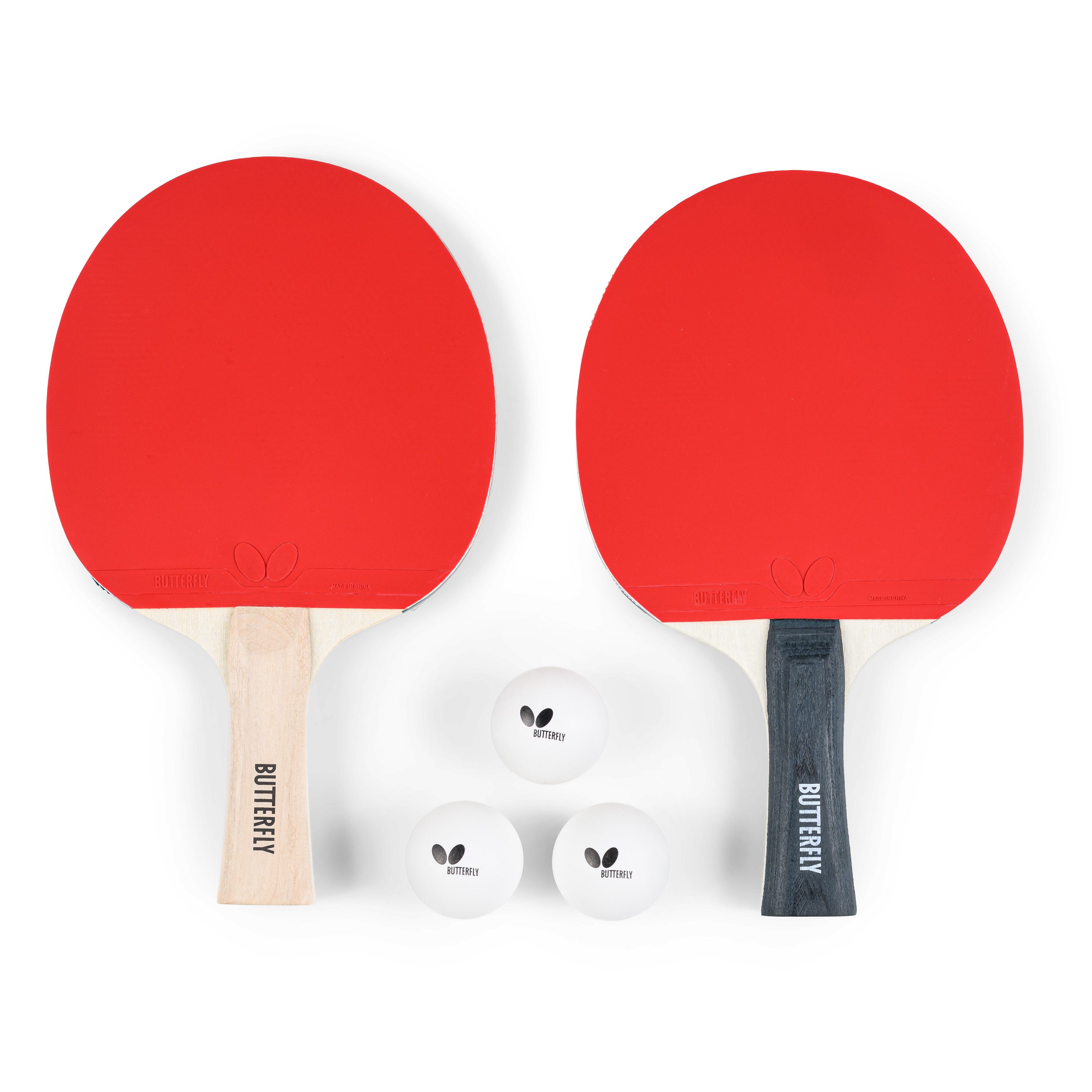 Butterfly Tischtennisschläger Tischtennisschläger Set EASY Pack of 2, Tischtennis Schläger Set Tischtennisset Table Tennis Bat Racket