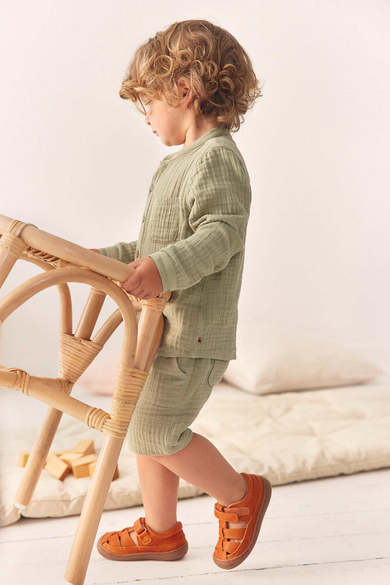 People Wear Organic Langarmhemd, Musselin Freizeithemd GOTS zertifiziert