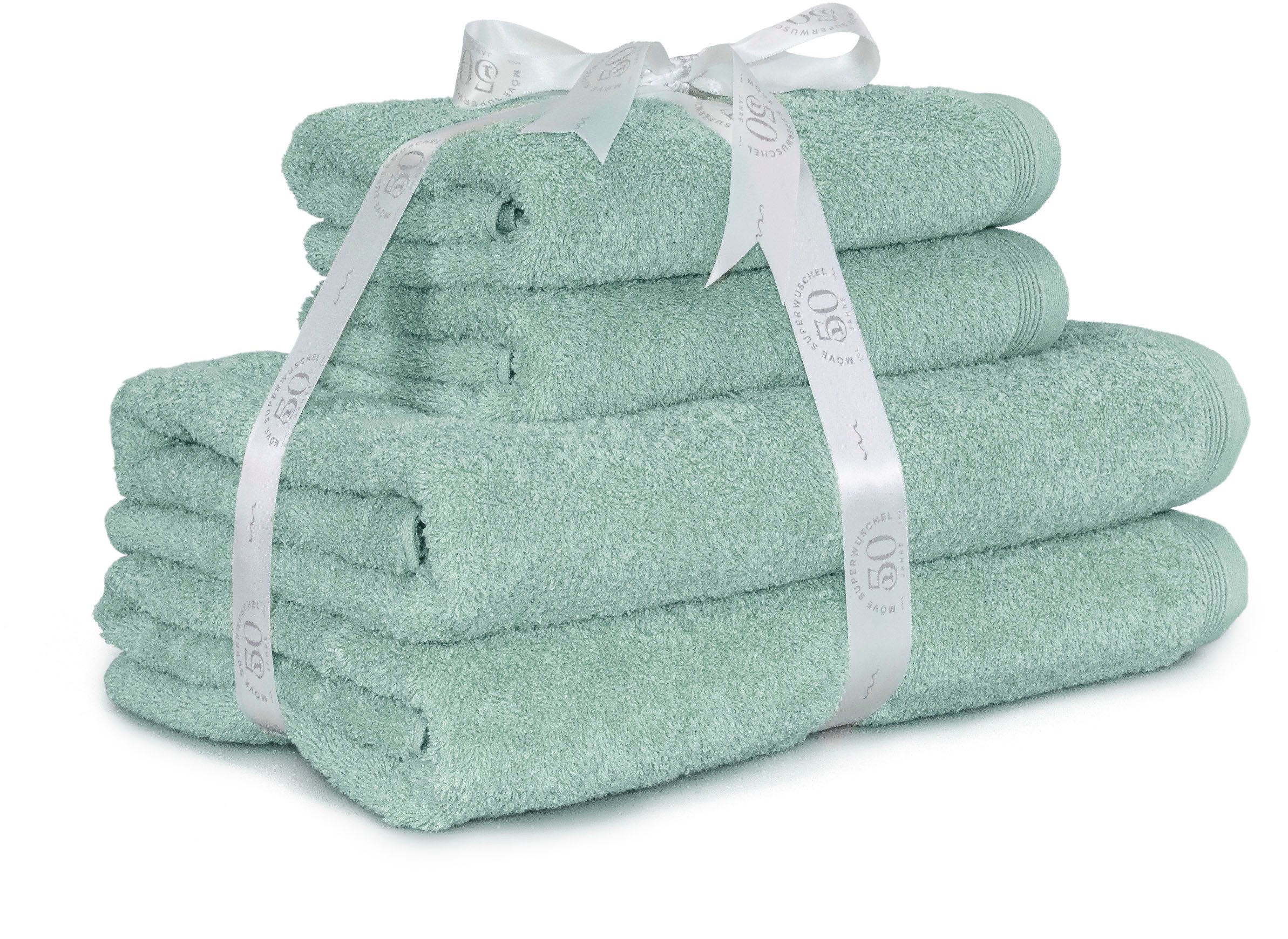 Möve Handtuch Set Superwuschel, Walkfrottier (4-St), 100% Premium Cotton Baumwolle, einfarbig, weich