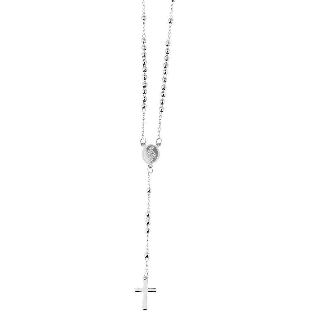Gliederkette Halskette – Rosenkranzkette aus Edelstahl 48 cm