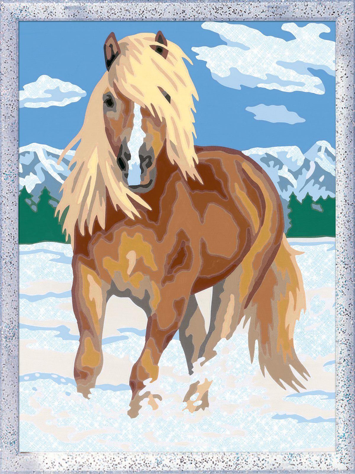 Ravensburger Malen nach Zahlen Haflinger im Schnee, Made in Europe