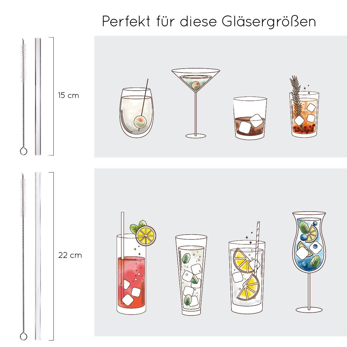 KaraLuna Trinkhalme Strohhalme aus Glas, bunt & gerade I Glasstrohhalm, Borosilikatglas, nachhaltige und wiederverwendbare Strohhalme – Bild 3 von 4