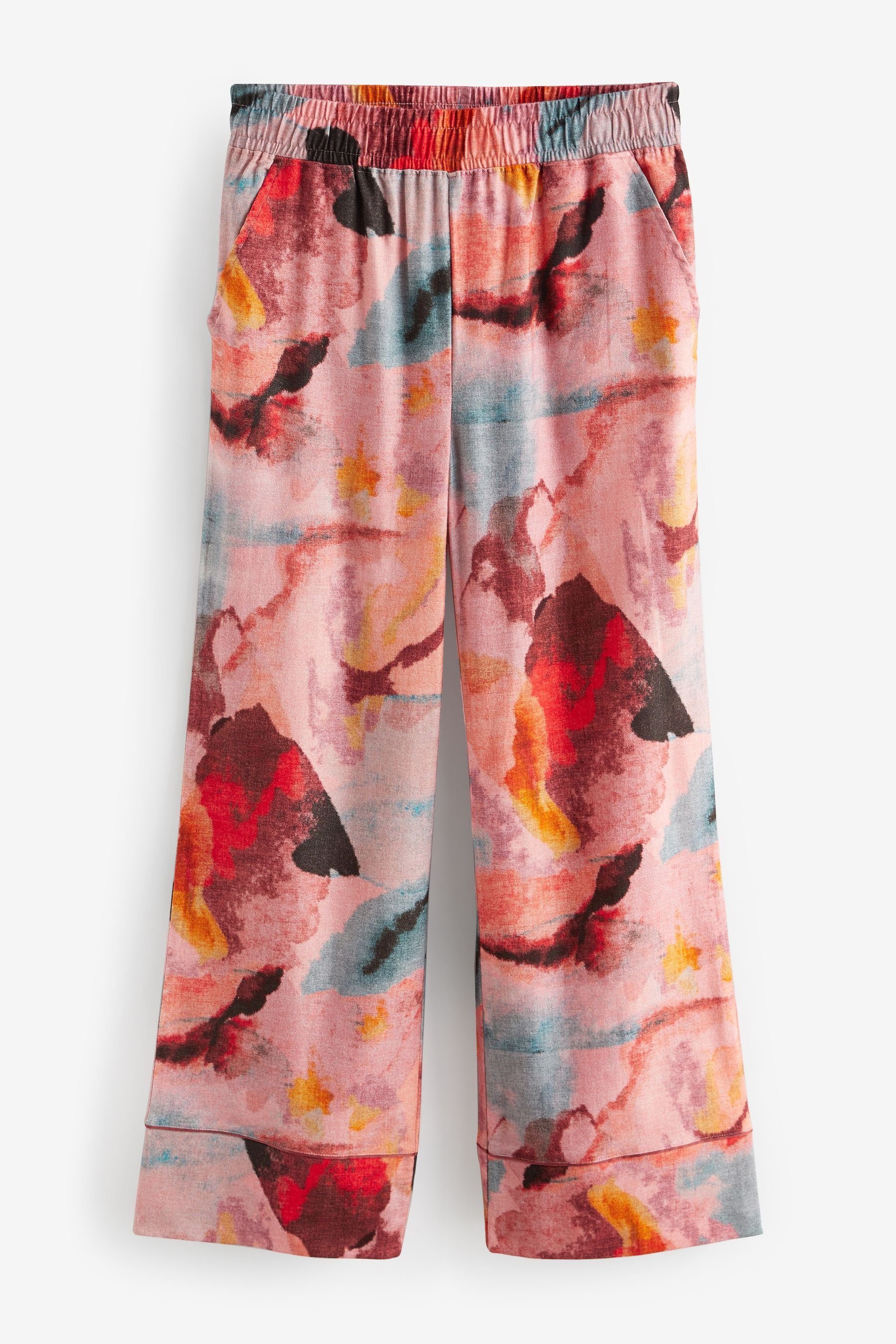 Geknöpfter Next Pyjama Tie Flanell-Schlafanzug tlg) Dye Pink (2