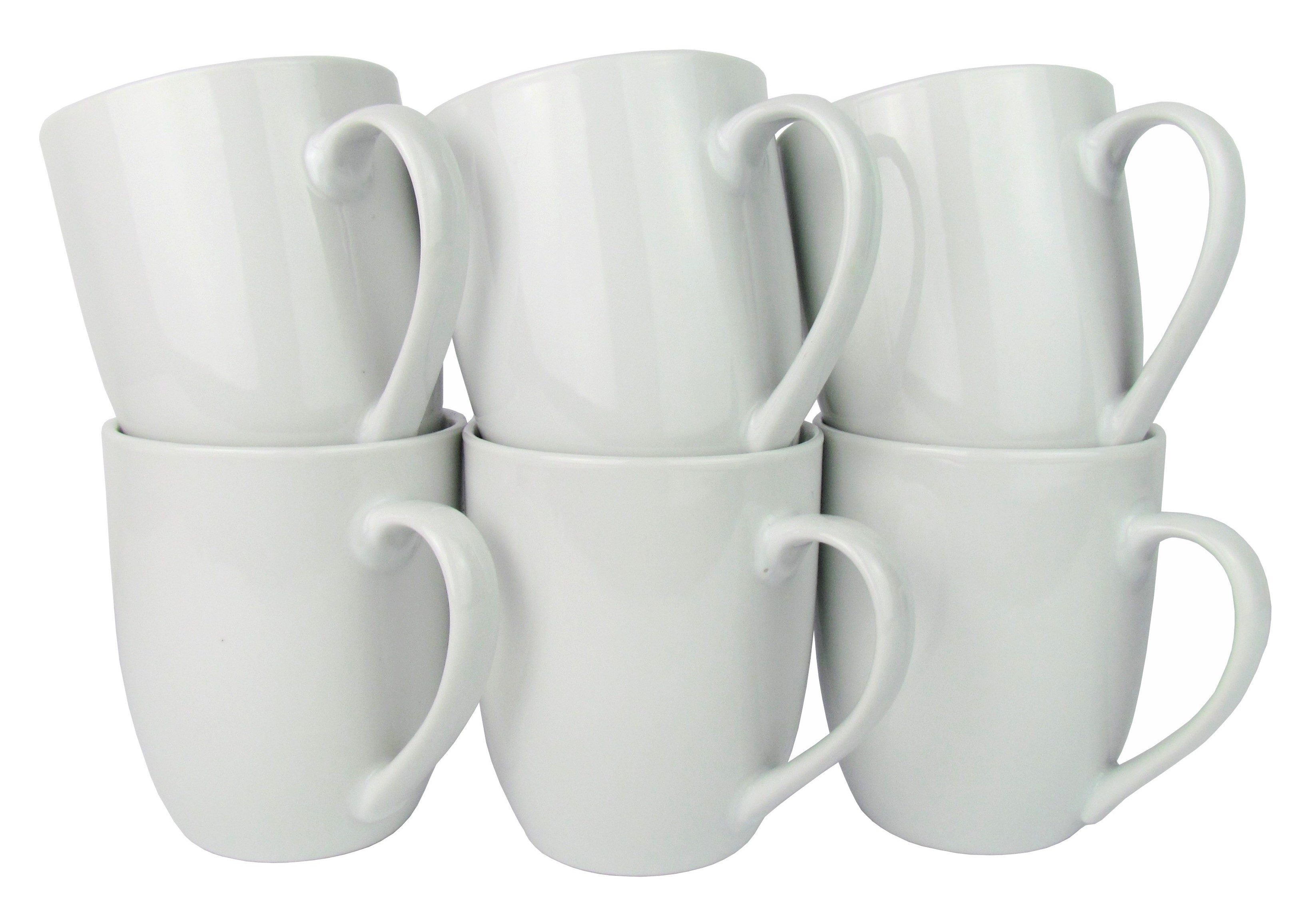 Retsch Arzberg Tasse 6-Stück Kaffeebecher/Kaffeetasse, Porzellan, 300ml, bauchige Form