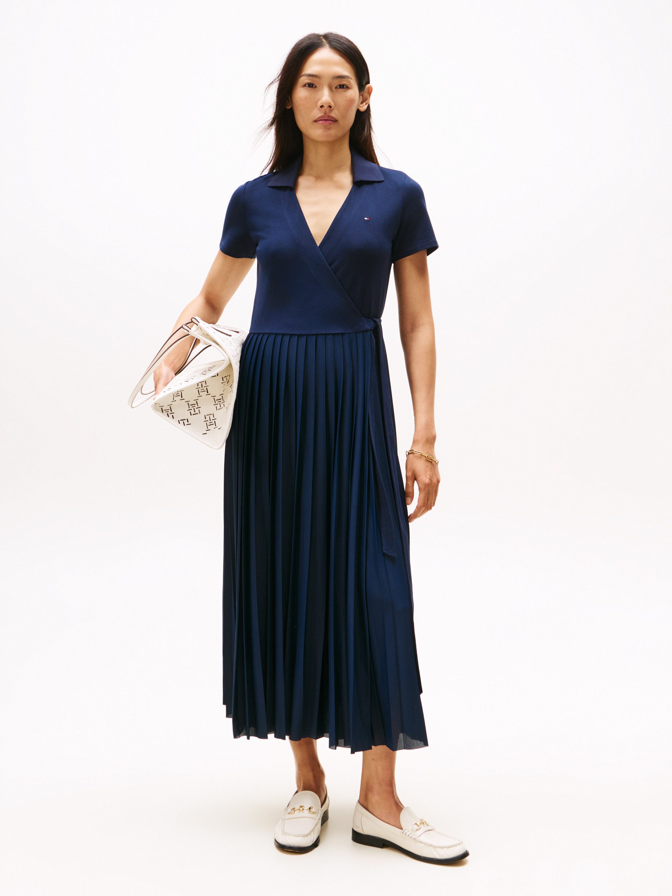 Tommy Hilfiger Wickelkleid 1985 PLEATED WRAP günstig online kaufen