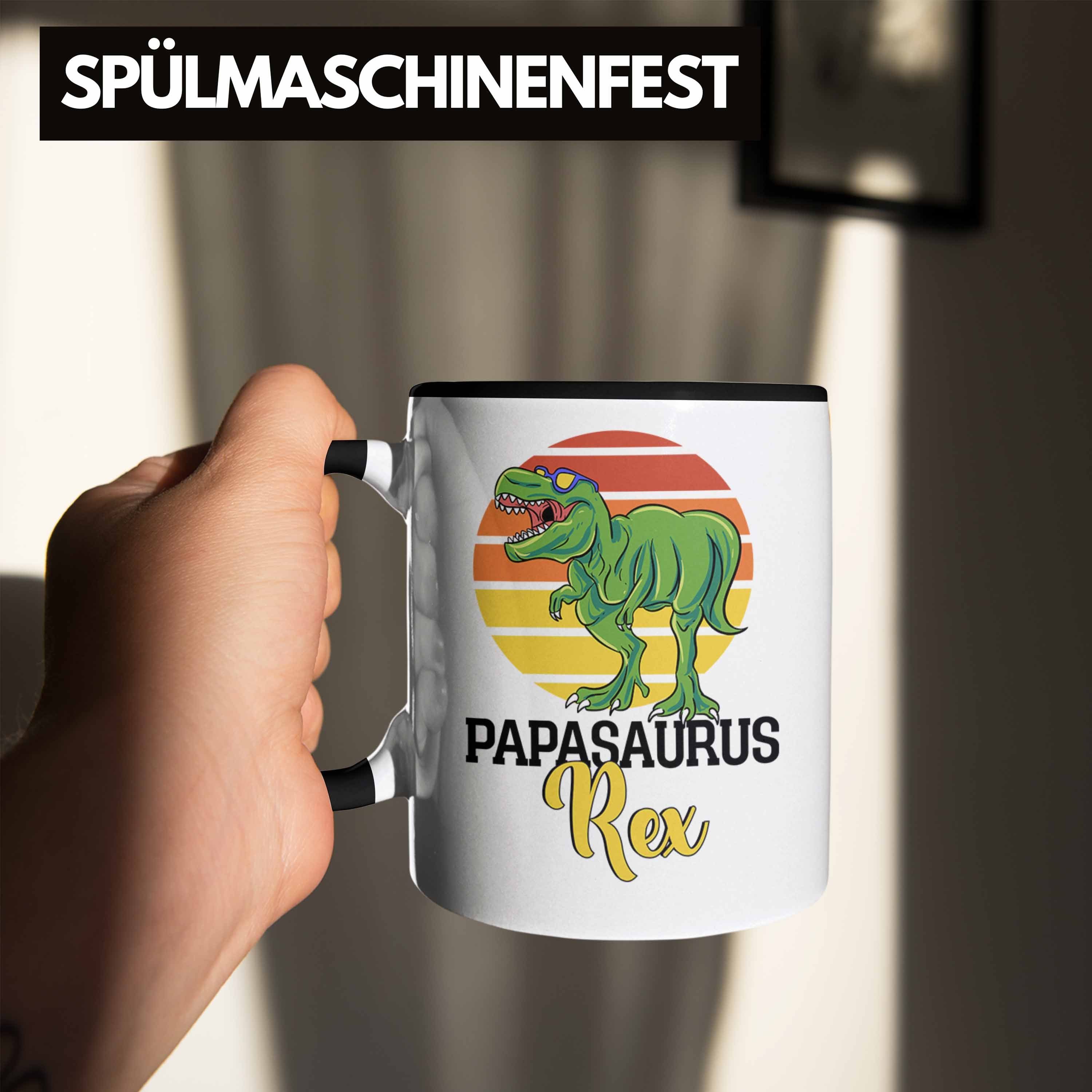 Lustiges Tasse Trendation Papa Vatertag Geschenk Schwarz Tasse Rex" für Gesc Besten "Papasaurus