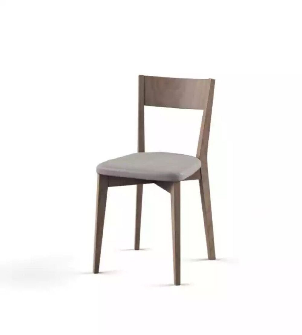 JVmoebel Stuhl Stuhl Esszimmerstühle Küchenstuhl stilvoller neu Stuhl, Made in Italy Grau