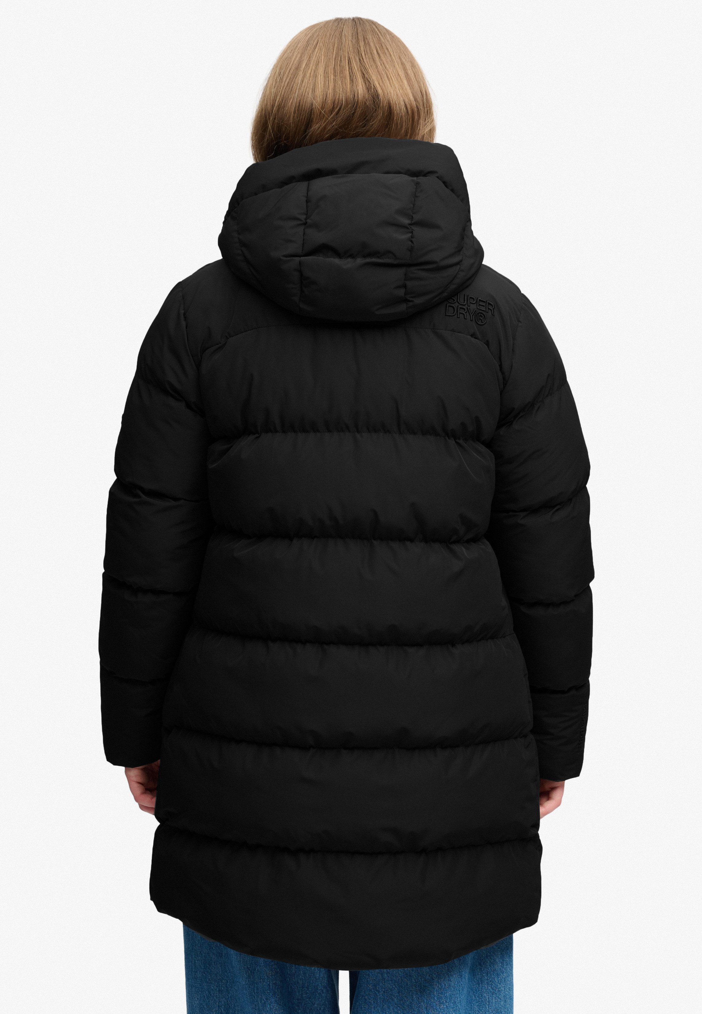 Superdry Steppjacke HOODED SPORTS PUFFER MID JKT Kunstfaser, relaxed fit – Bild 4 von 5
