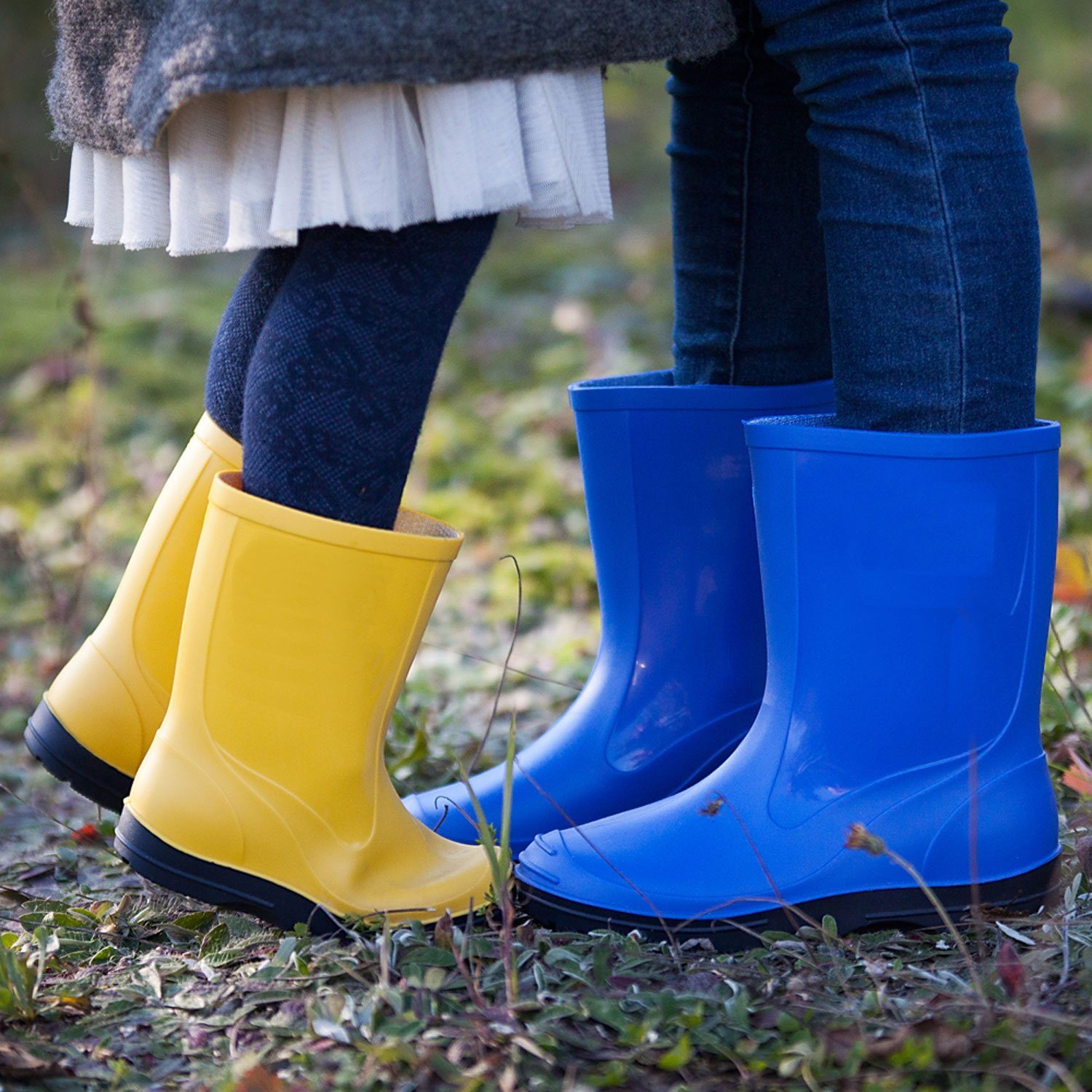 Beck Regenstiefel Basic Gummistiefel (für Mädchen und Jungen, in vielen Farben und Größen verfügbar) schmaler Schlupf-Stiefel, herausnehmbare Innensohle