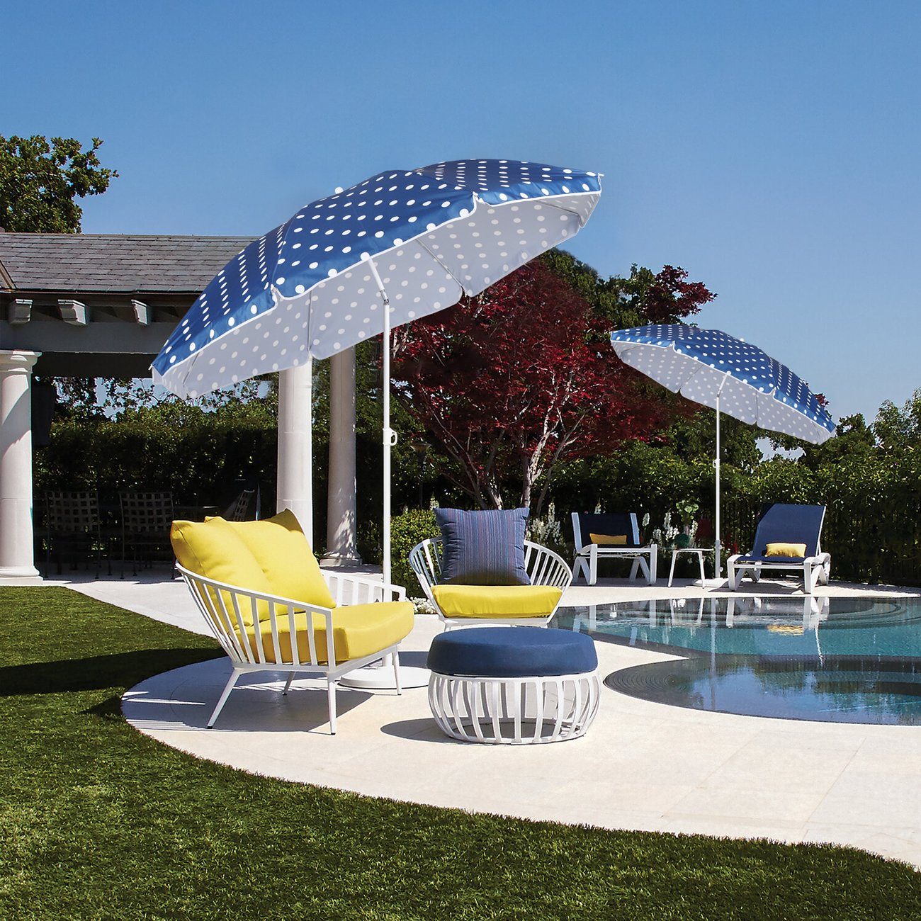 Sekey Sonnenschirm Ø 160 cm Balkonschirm Rund Strandschirm Sonnenschirm mit Schutzhülle, LxB: 160,00x160,00 cm, Neigungswinkel verstellbar, Höhe verstellbar, mi – Bild 4 von 5