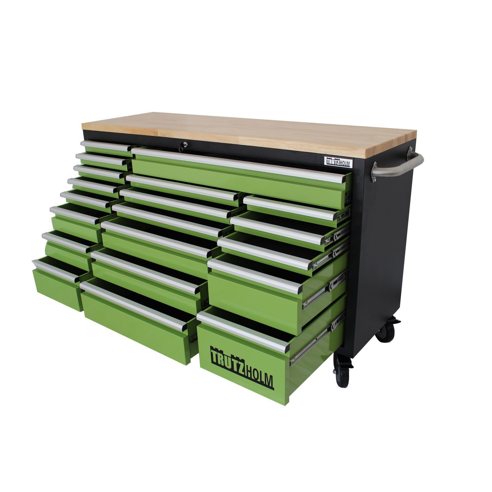 TRUTZHOLM Werkstattwagen Deluxe XXL 20 Schubladen inkl. 4 Schubladen 135 tlg. bestückt, DELUXE mit 20 Schubladen, max. Traglast:750 kg, 135-tlg. Werkzeugset, (Set, 135-tlg), 4 Schubladen bestückt