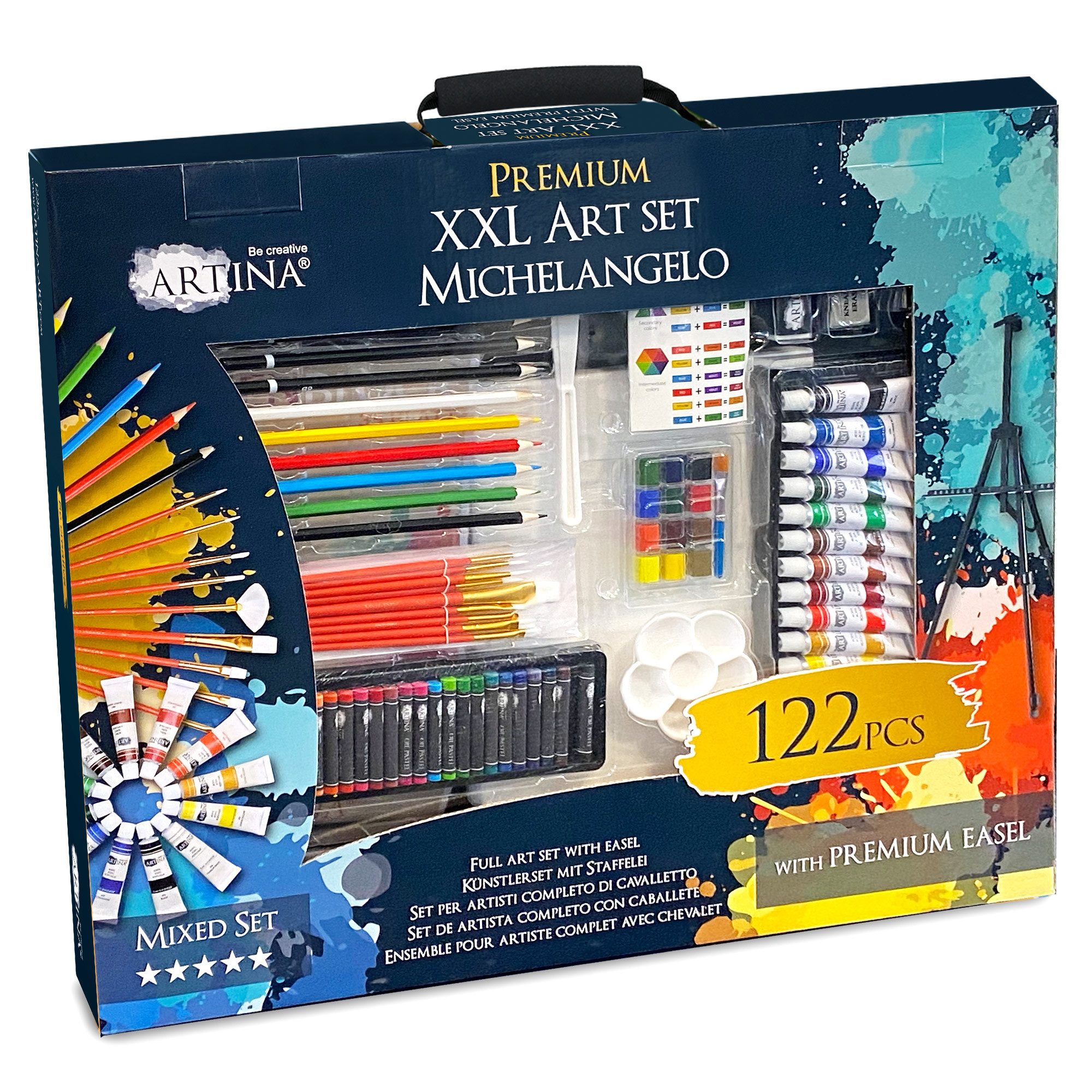 Artina Bastelfarbe, Artina Michelangelo Malset 59x49x6cm Diverse Farben