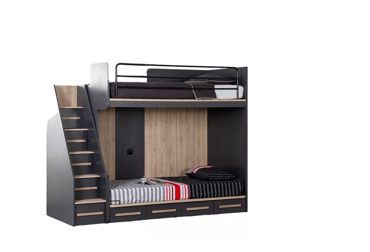 Villa Möbel Jugendzimmer-Set Still Kinderzimmer mit Etagenbett, (1 tlg. Set, 1-tlg., Set besteht aus Etagenbett), Hand Made Quality Hochwertige Vearbeitung, Pflegeleichte Oberfläche