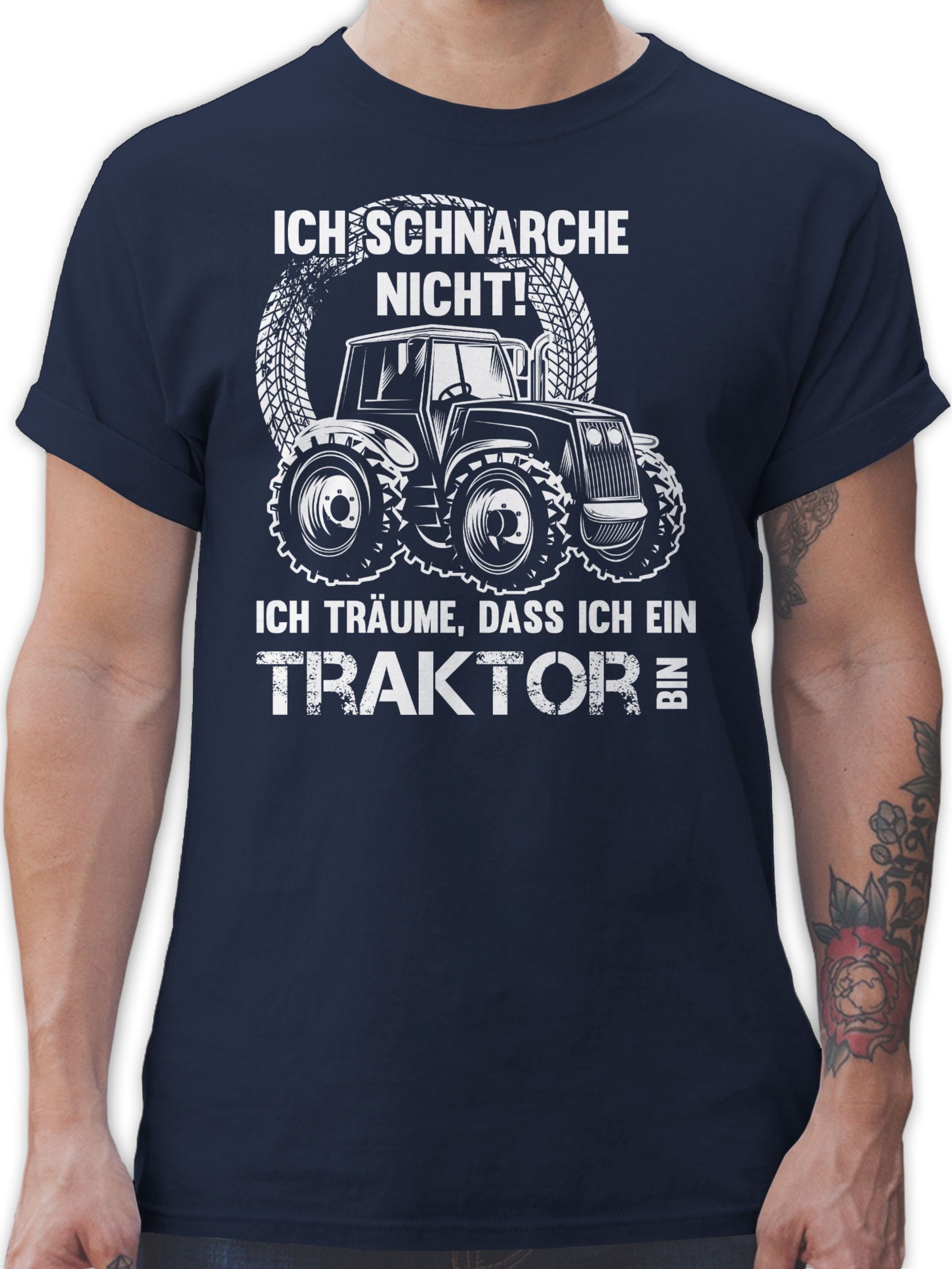 T-Shirt Ich schnarche nicht ich träume dass ich ein Traktor bin