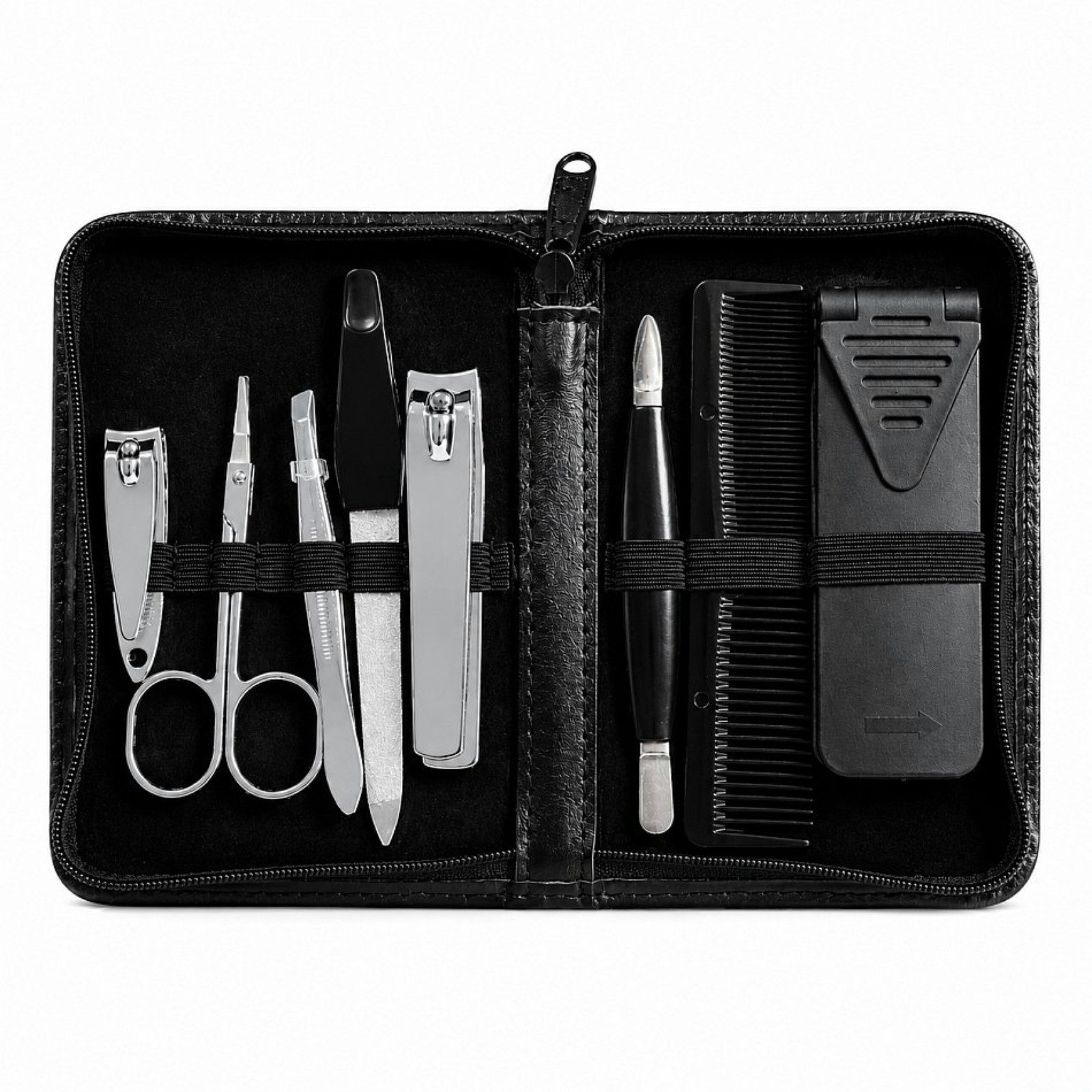 Koopman Maniküre-Etui Nagelpflegeset Nagelset mit Etui 9tlg, 9 tlg., Reißverschluss, Nagelfeile, Nagelschere, Pinzette