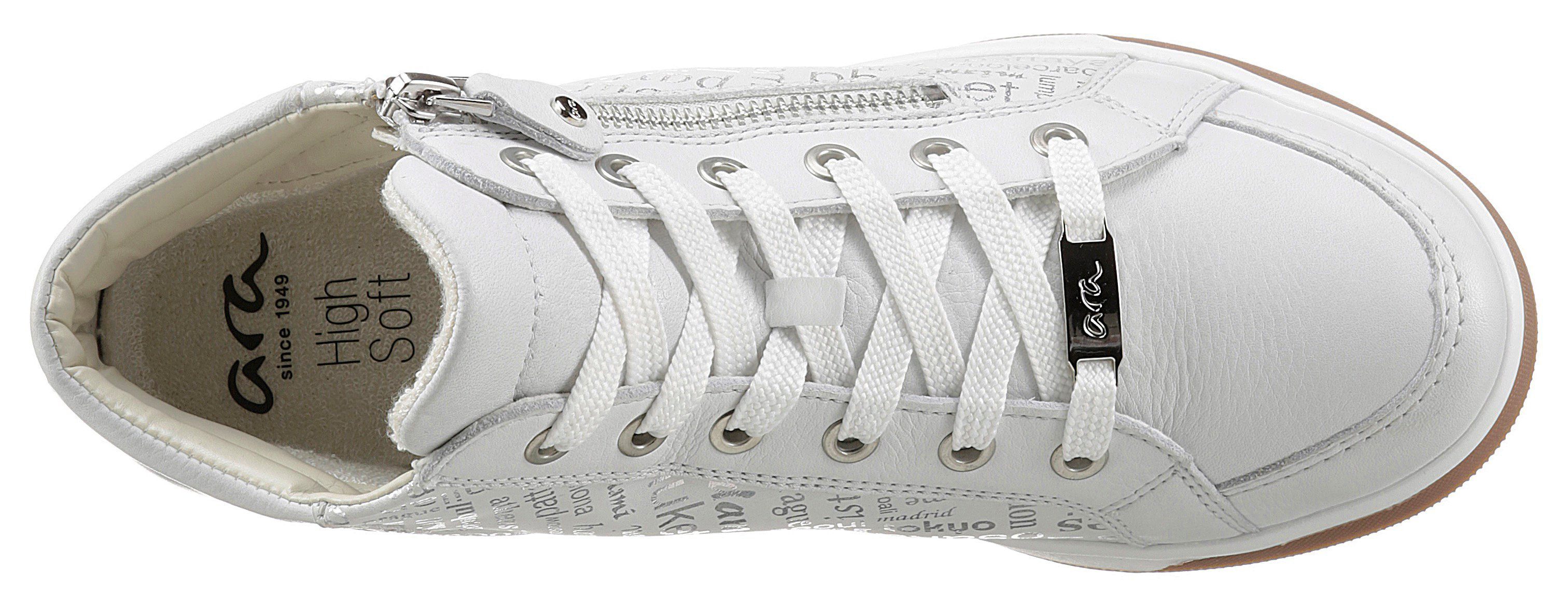ROM herausnehmbarer Ara Einlage Sneaker mit weiß