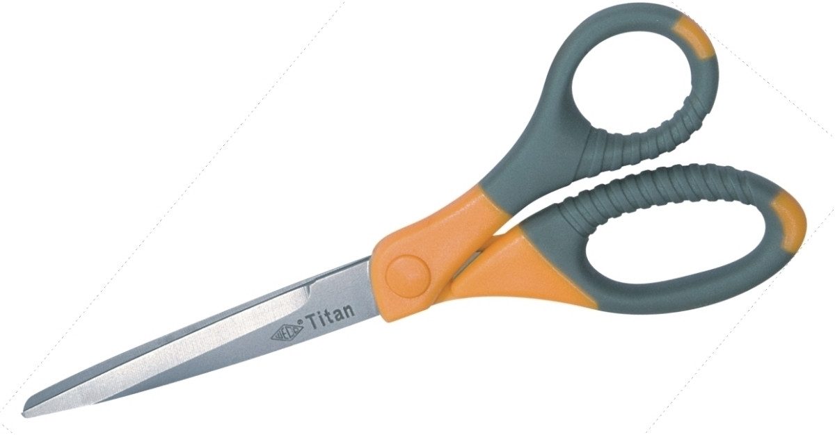 Papierscheren Schere Titan Plus 18cm grau/gelb