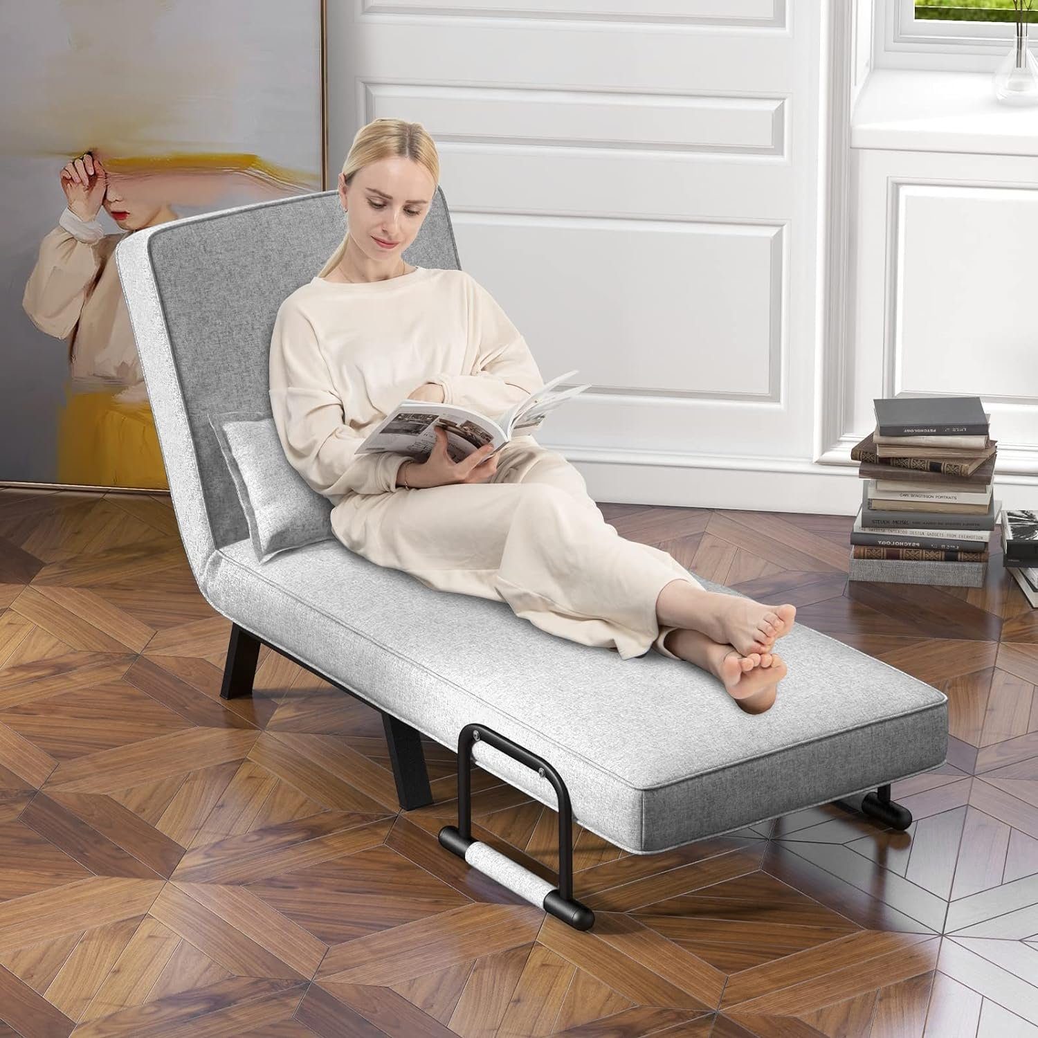 KOMFOTTEU Schlafsofa Schlafsessel, mit 6-Fach verstellbare günstig online kaufen