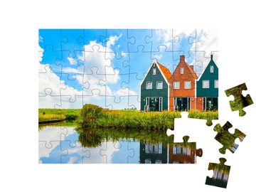 puzzleYOU Puzzle Malerische Stadt Volendam, Niederlande, 48 Puzzleteile, puzzleYOU-Kollektionen Holland