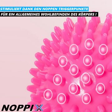 MAVURA Massageball NOPPIX Massageball Set Noppenball Igelball Stachelball Gymnastikball, Triggerball Noppenball Massage Ball Stachel Igel Ball [4 Stück]