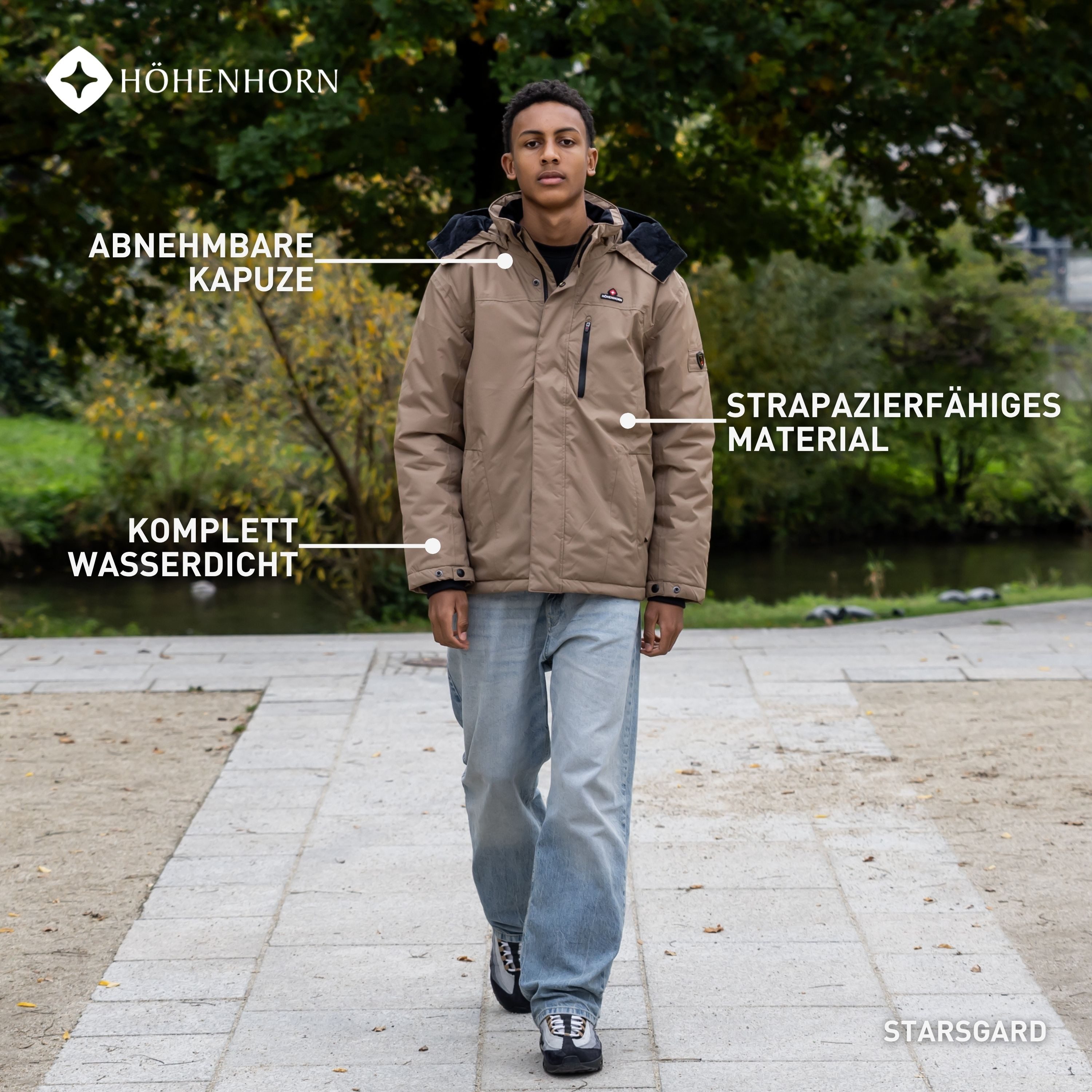 Höhenhorn Winterjacke Starsgard Herren Jacke für Männer Wasserdicht Atmungsaktive