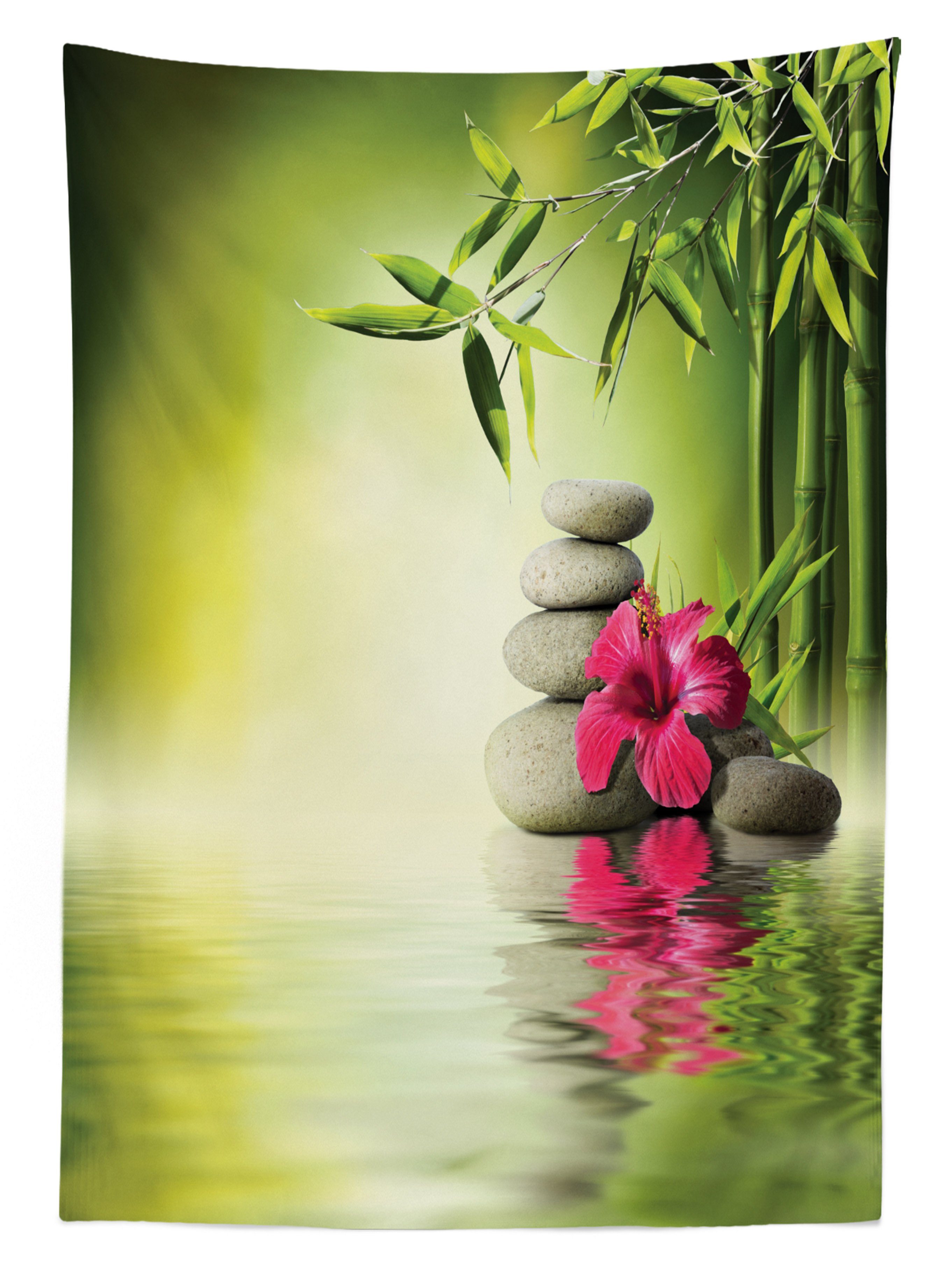 Bereich Abakuhaus geeignet Steine den Außen Farben, Klare Farbfest Für ​​Bambus-Blätter Natur Waschbar Tischdecke