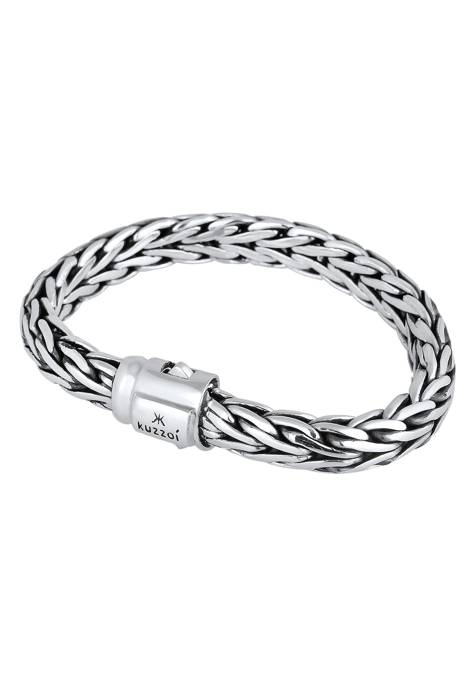 Kuzzoi Armband Gliederarmband Zopfmuster Unisex 925er Silber