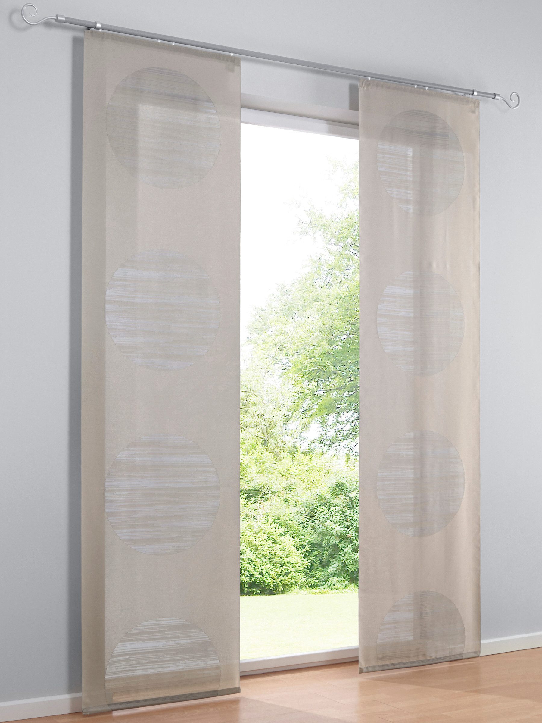 heine Gardine Schiebevorhang (1 St), Klettschiene, halbtransparent
