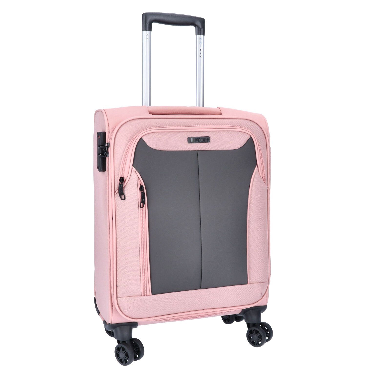 TheTrueC Koffer TheTrueC 4 Rollen Koffer Superlight 55cm Kopenhagen rose/grey, 4 Rollen Rollen