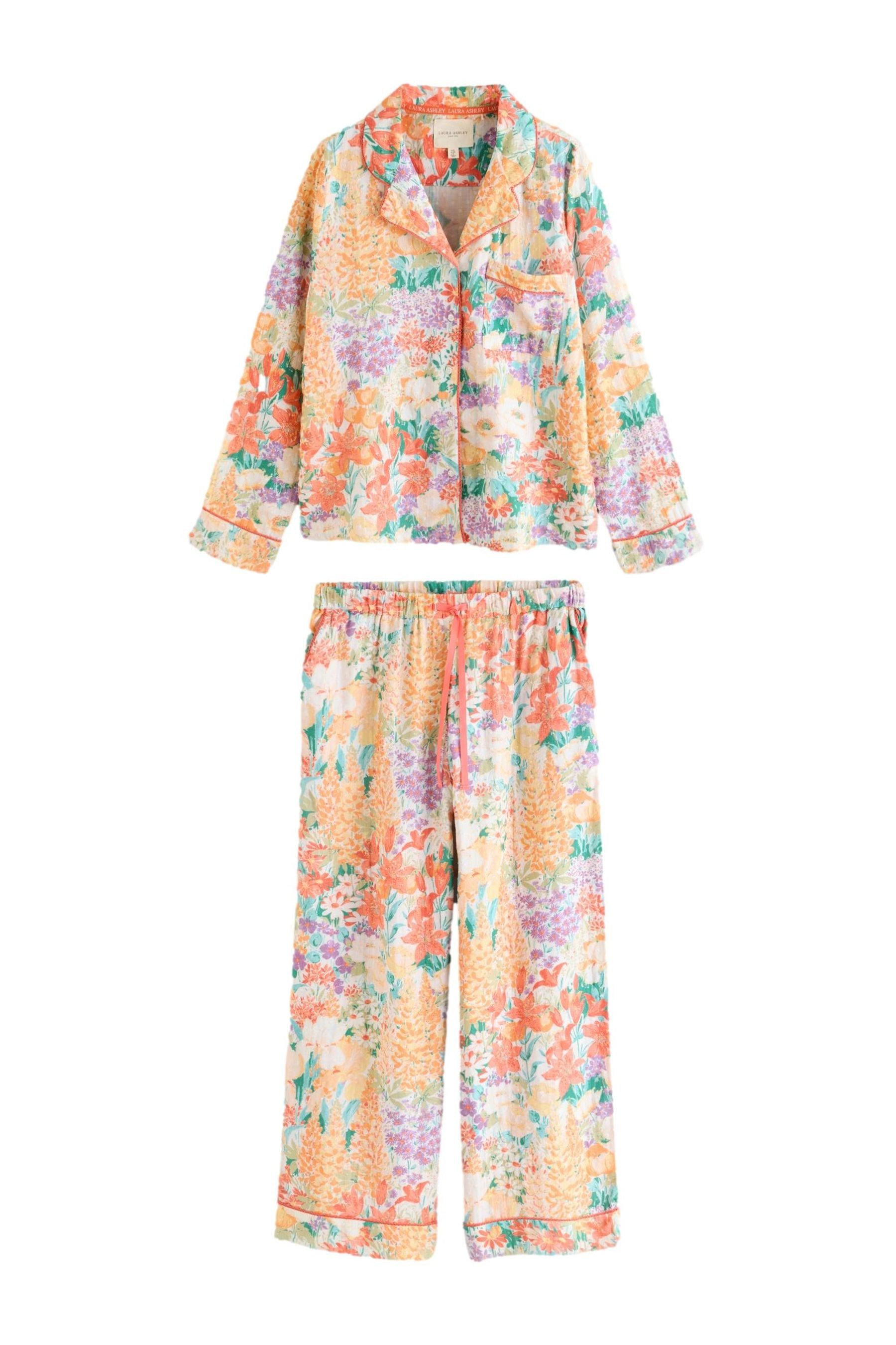 LAURA ASHLEY Pyjama Laura Ashley Schlafanzug mit Knopfleiste (2 tlg)