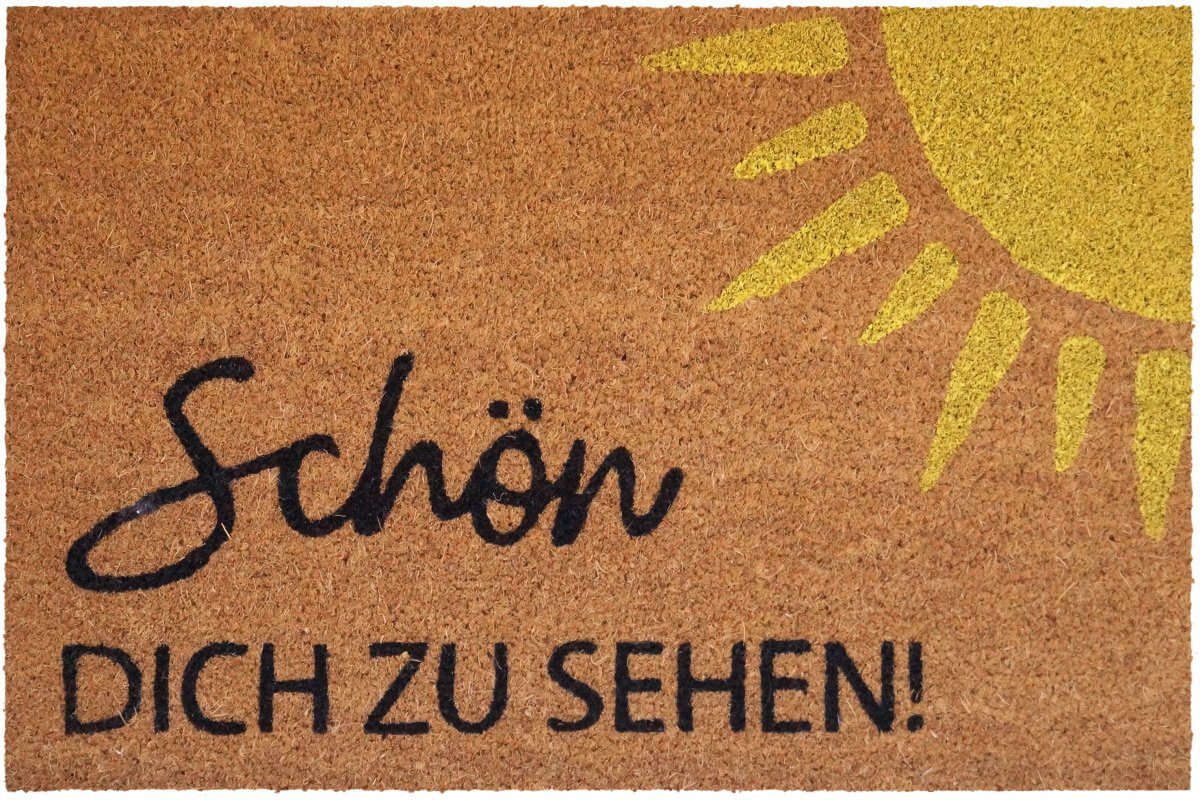 akzente Fußmatte AKZENTE Coco Design Fußmatte SCHÖN DICH ZU SEHEN 40 x 60 cm, Rechteckig, Höhe