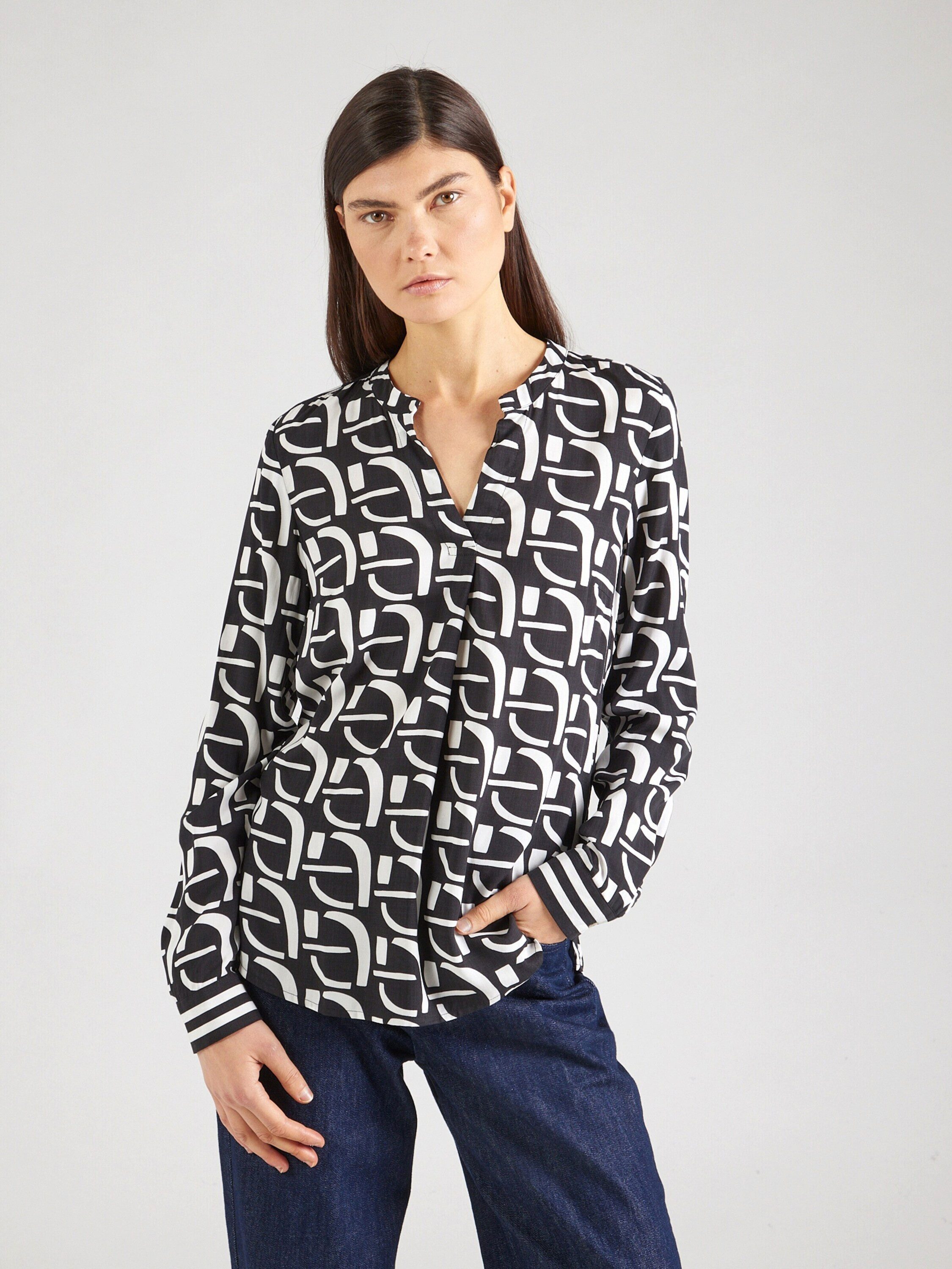 Emily Van Den Bergh Langarmbluse (1-tlg) Falten