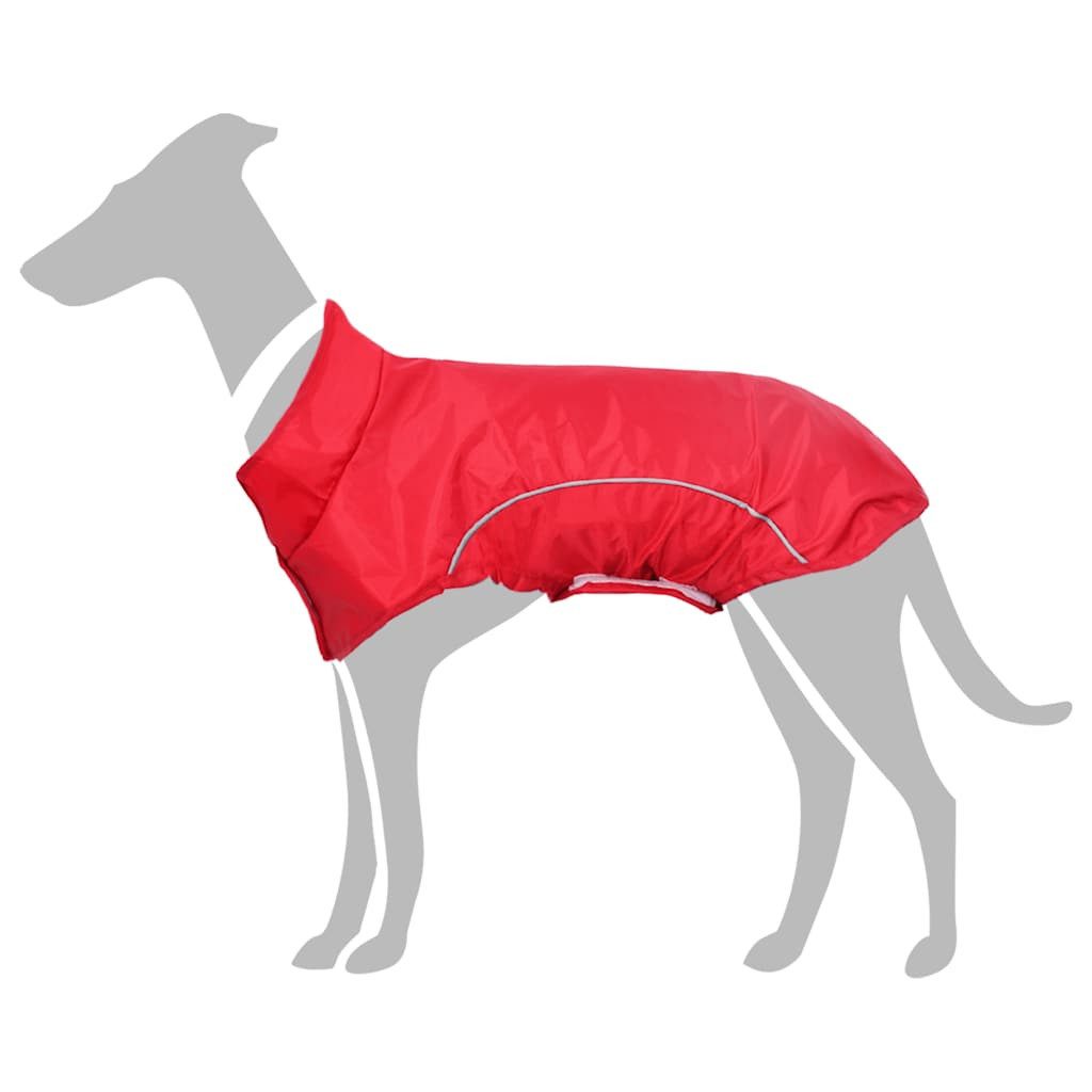 vidaXL Hundemantel 4XL Hunde Regenmantel mit Reflexstreifen Polyester Rot 4XL