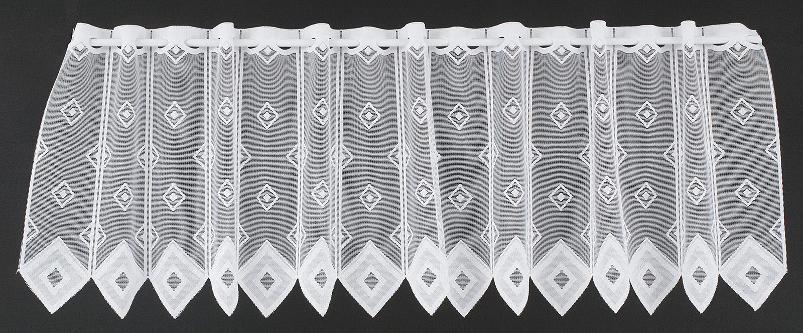 Gardinen Kranzusch Scheibengardine Quadrate (1 St), Stangendurchzug, transp günstig online kaufen