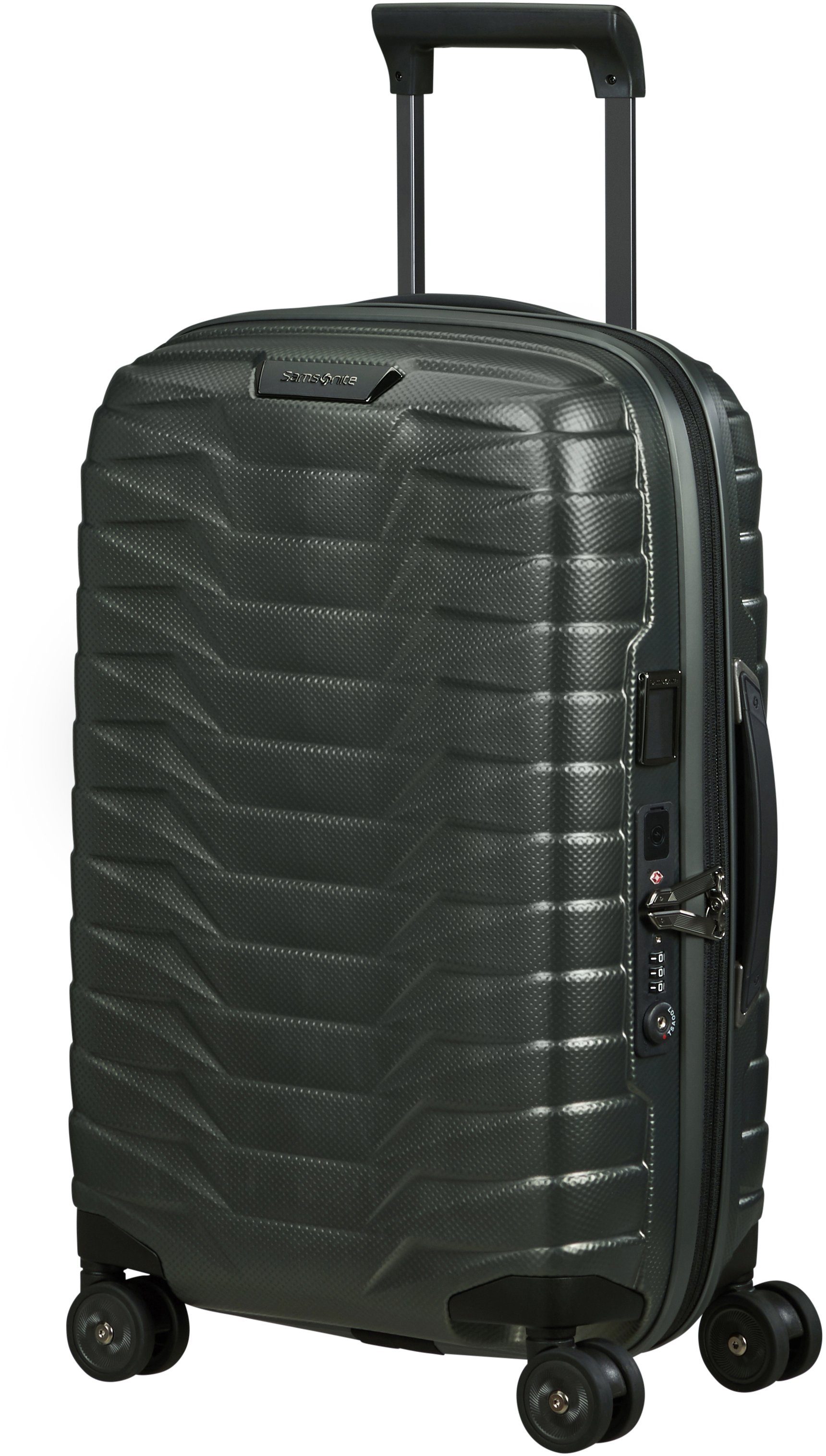 Samsonite Hartschalen-Trolley PROXIS, verschiedene Größen und Farben, 4 Rollen, arretierbares und versenkbares Druckknopf-Trolleysystem