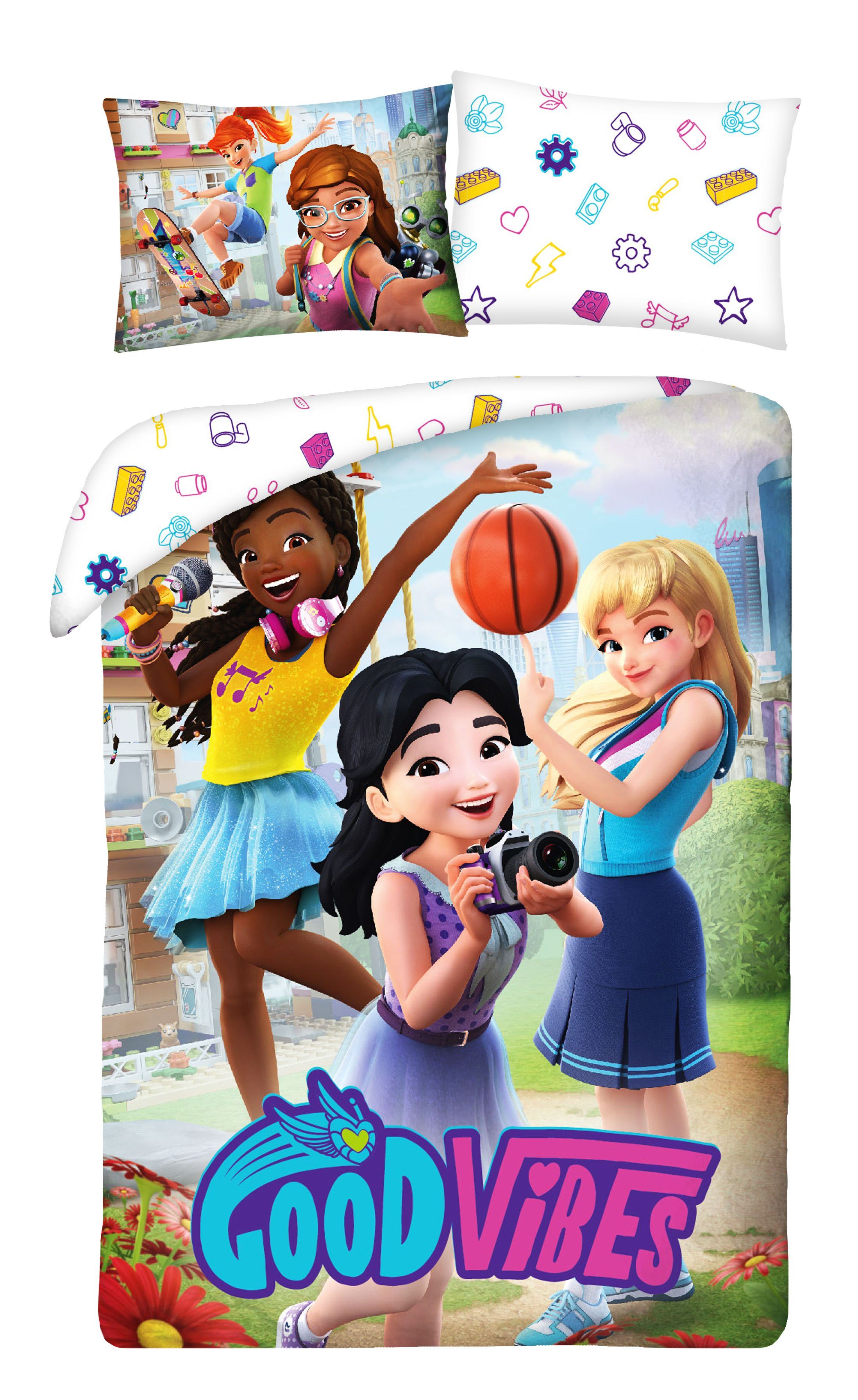 LEGO® Постельное белье Lego Friends Kinderbettwäsche 140x200 cm
